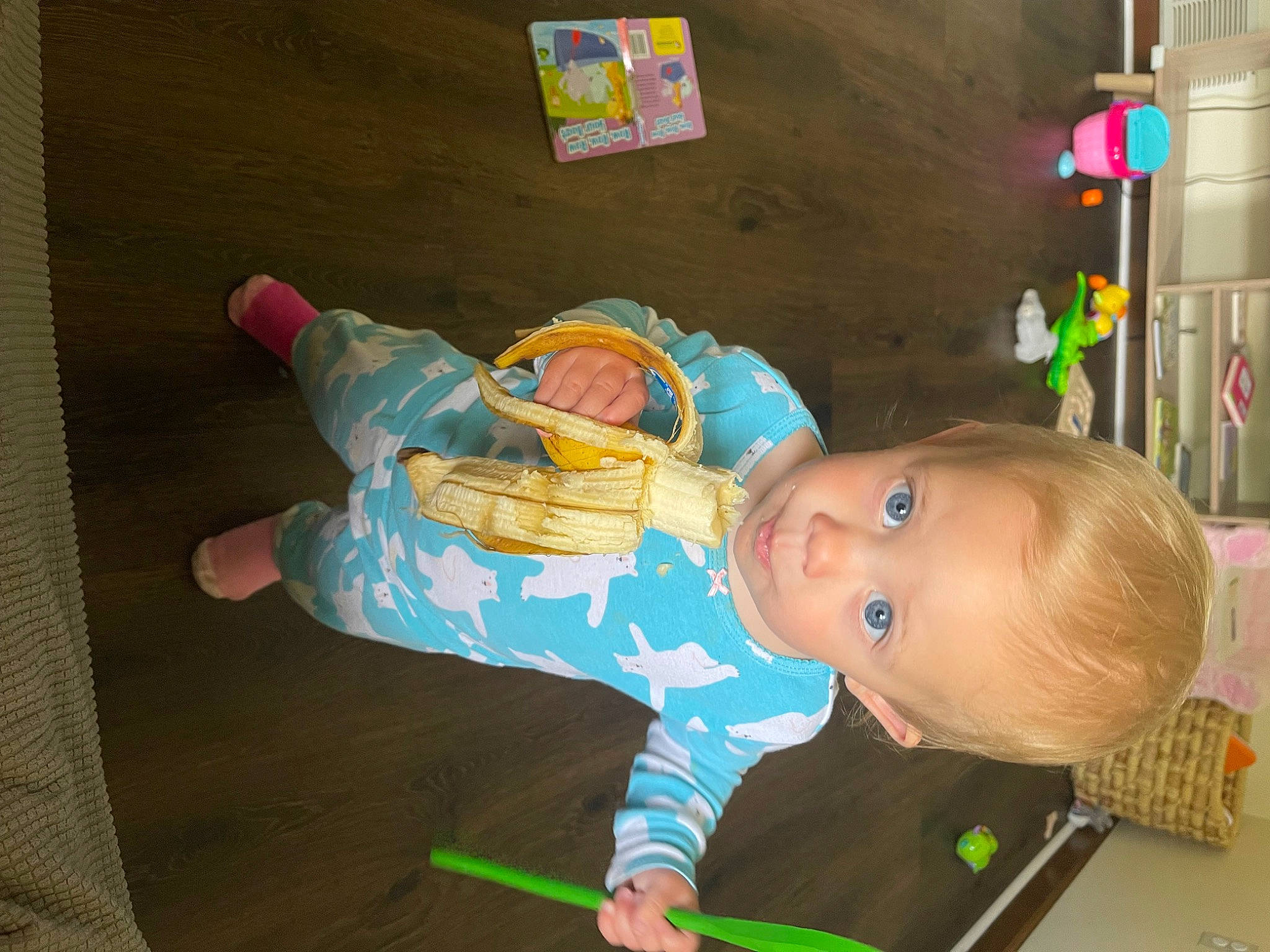 Heidi is registered to the contest to win money with this photo: baby, baby_products, baby_toddler_clothing, baby_toys, child, fun, person, play, room, sitting, toddler, toy
