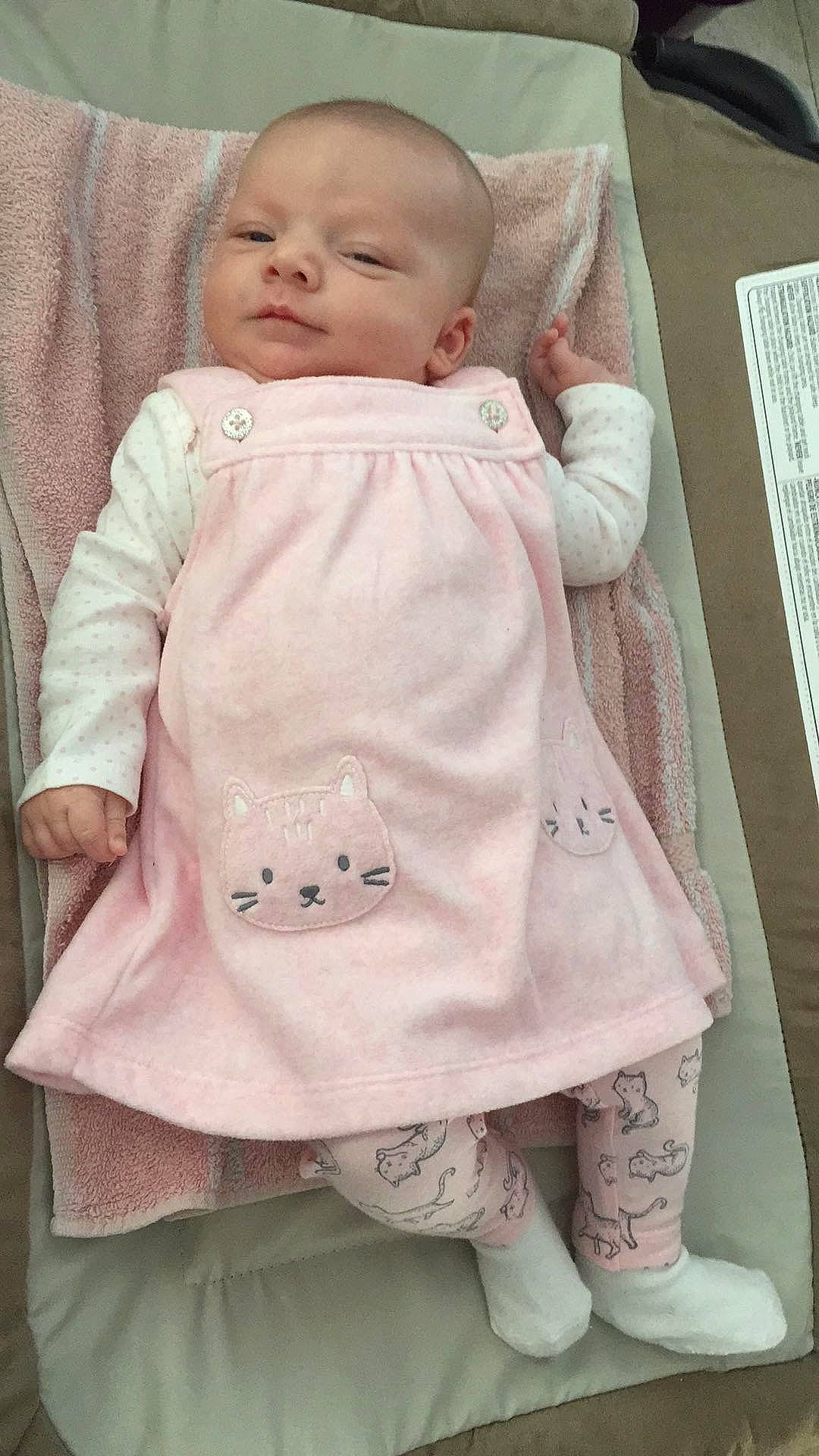 Natalia is registered to the contest to win money with this photo: baby, baby_toddler_clothing, cheek, child, person, pink, product, skin, toddler