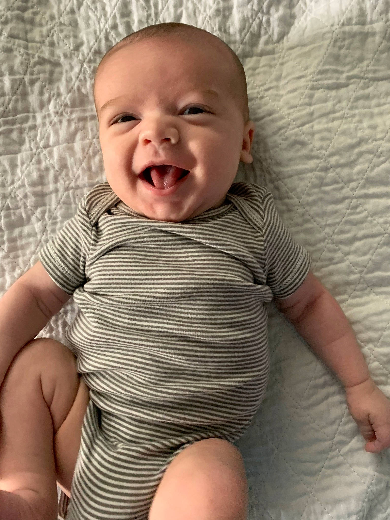 Fletcher joined the competition — help win amazing prizes! baby, baby_laughing, baby_making_funny_faces, baby_toddler_clothing, cheek, child, face, facial_expression, fun, happy, head, laugh, mouth, nose, person, skin, smile, toddler