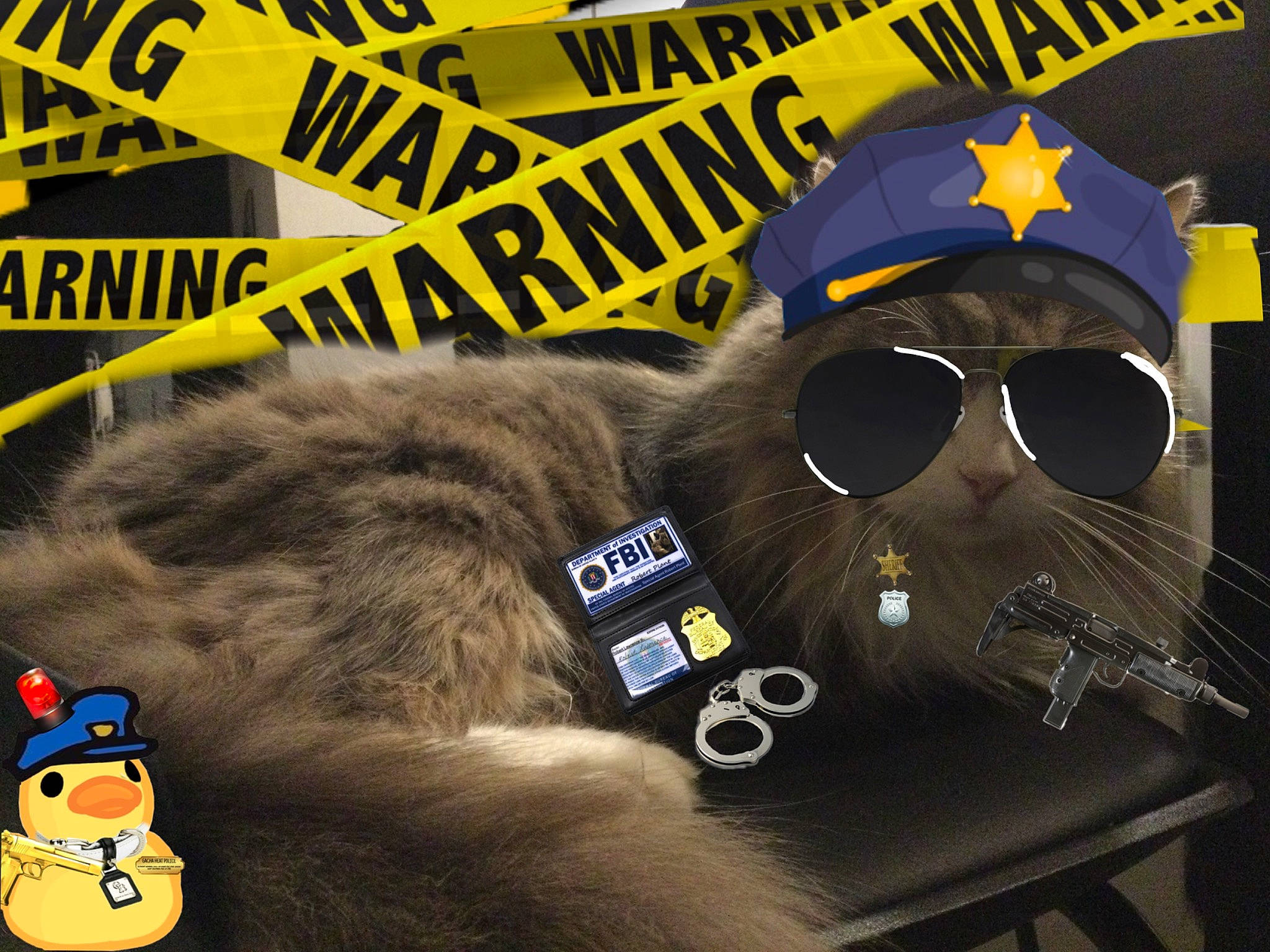 Pimouse participe au concours pour gagner de l'argent avec cette photo : asphalt, baseball_cap, cap, cat, eyewear, felidae, font, fur, goggles, paw, personal_protective_equipment, photo_caption, recreation, small_to_medium_sized_cats, snout, sunglasses, terrestrial_animal, vision_care, whiskers, yellow