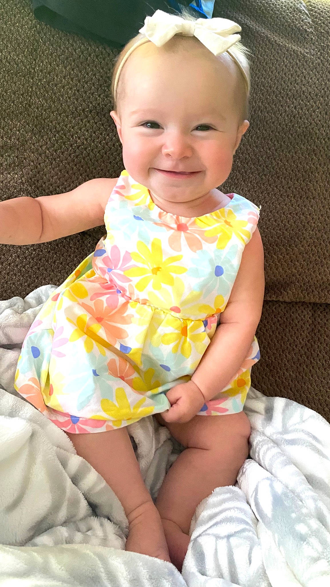 Parker Collins joined the competition — help win amazing prizes! baby, baby_toddler_clothing, beauty, cheek, day_dress, dress, eye, face, happy, head, human_leg, iris, joy, one_piece_garment, person, pink, skin, sleeve, smile, thigh