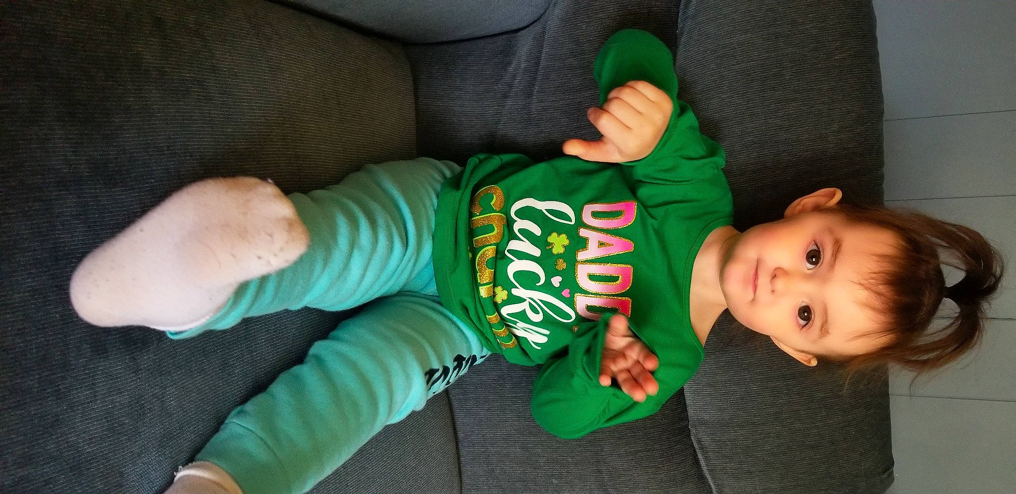 Kora joined the competition — help win amazing prizes! arm, baby, child, drink, finger, green, person, toddler