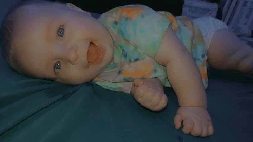 Kaiden joined the competition — help win amazing prizes! baby, baby_products, baby_toddler_clothing, cheek, child, eye, finger, foot, fun, hand, human_body, iris, lip, mouth, nose, person, plastic, sitting, skin, thumb