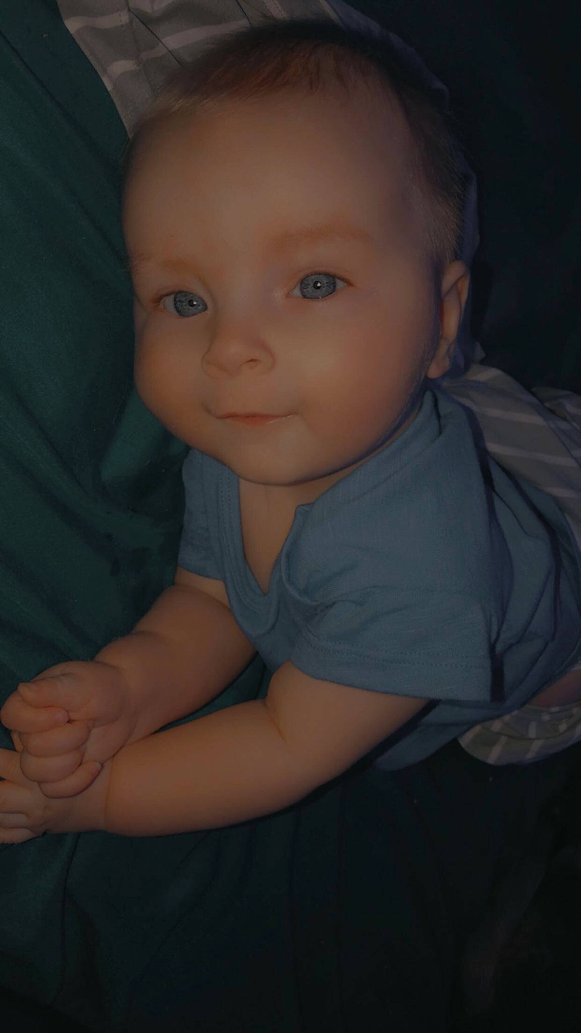 Kaiden is registered to the contest to win money with this photo: baby, baby_toddler_clothing, cheek, chest, comfort, elbow, eye, finger, flash_photography, human_body, human_leg, iris, lip, nose, organ, person, skin, sleeve, t_shirt, toddler