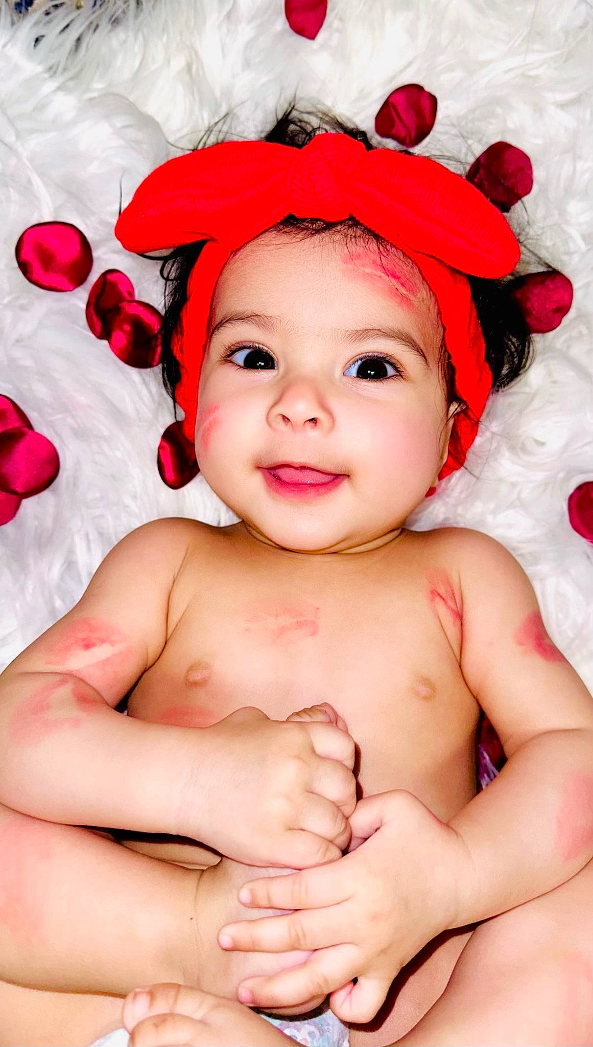 Alyssa joined the competition — help win amazing prizes! arm, baby, baby_toddler_clothing, cheek, eye, eyebrow, face, facial_expression, gesture, happy, head, headwear, human_body, lip, muscle, neck, organ, person, pink, skin