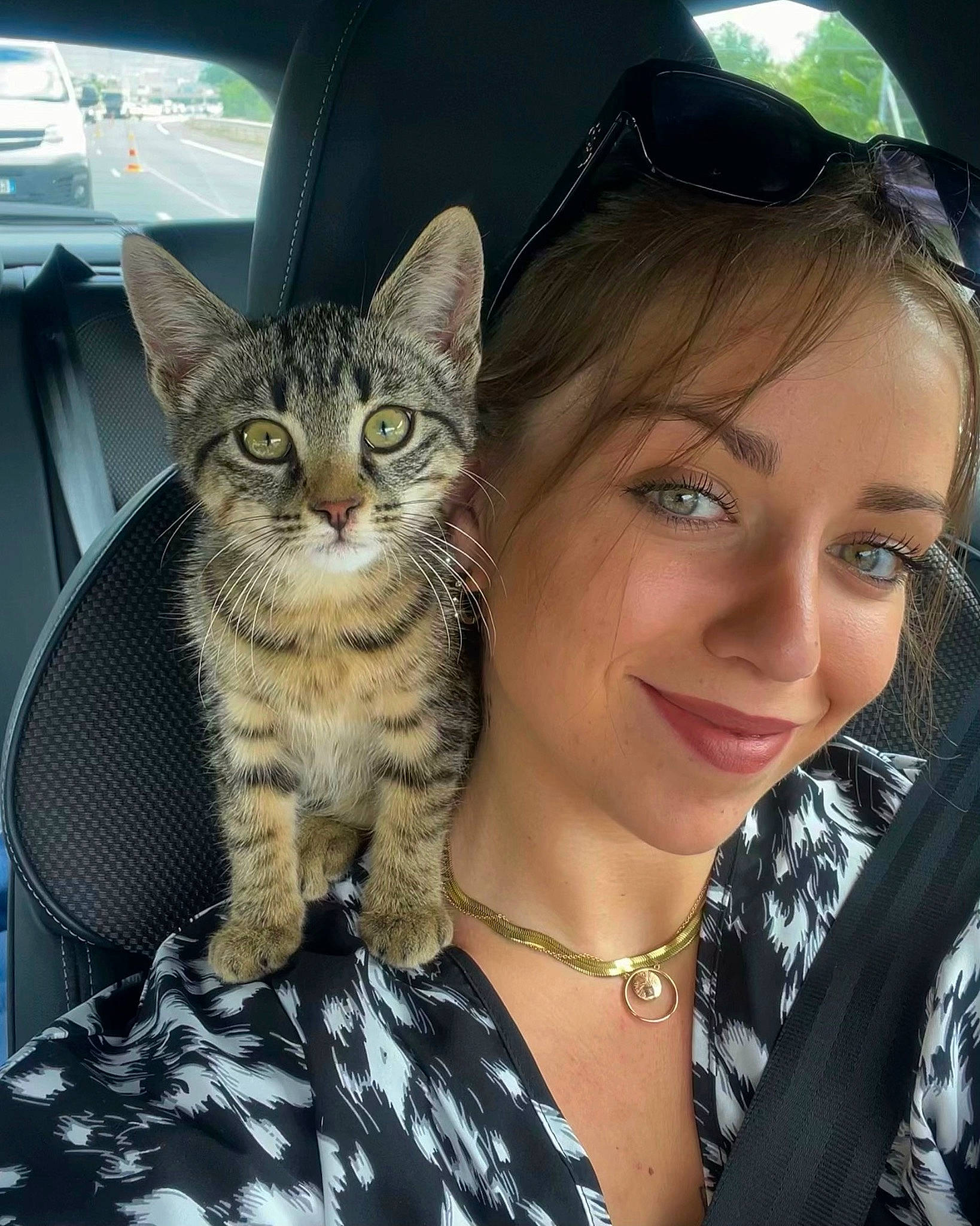 Alya a rejoint le concours — aidez-le/la à gagner de superbes lots ! baseball_cap, beauty, black_hair, blond, brown_hair, cap, carnivore, cat, eye, eyewear, felidae, flash_photography, fur, happy, iris, long_hair, small_to_medium_sized_cats, smile, snapshot, whiskers