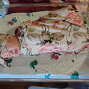 Maggie is registered to the contest to win money with this photo: newborn, baby, sleeping, blanket, hat, floral_pattern, hospital_bassinet, towel, resting, infant, cute, child, wrapped, bed, soft, peaceful, face, skin, headwear, indoor