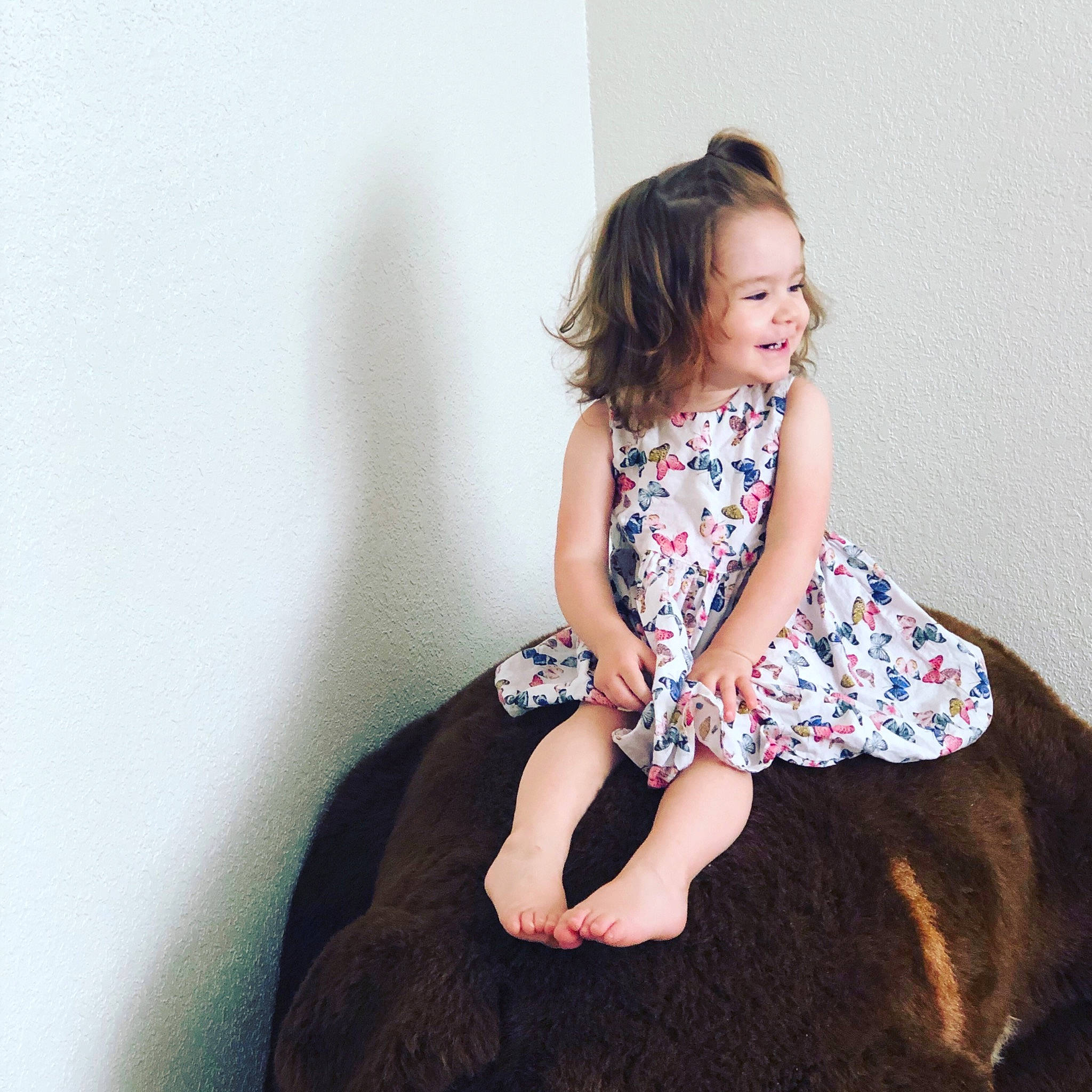Sydney joined the competition — help win amazing prizes! beauty, brown_hair, child, child_model, design, dress, fashion, footwear, furniture, joy, knee, leg, pattern, person, photo_shoot, photograph, photography, shoe, shoulder, sitting