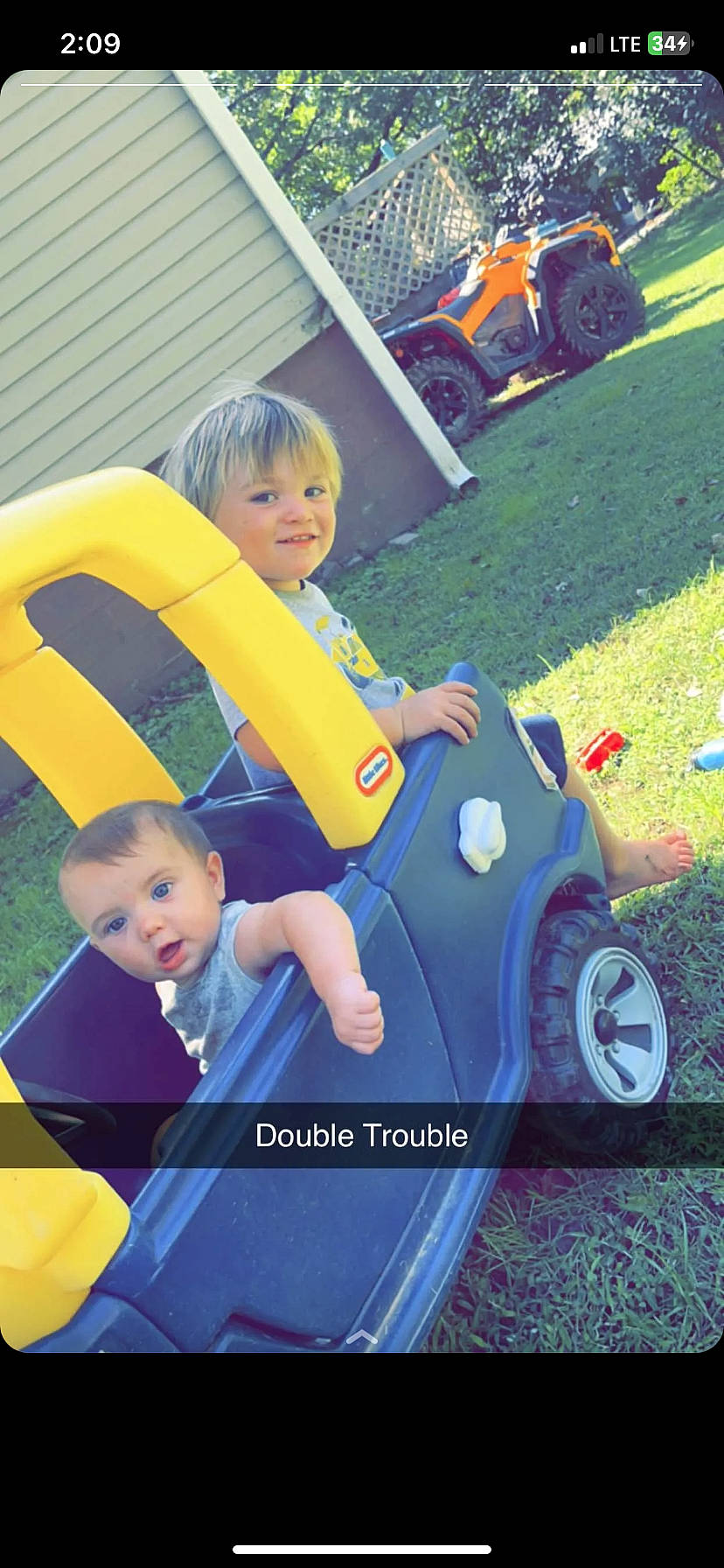 Colter joined the competition — help win amazing prizes! automotive_tire, baby, baby_products, baby_toddler_clothing, city, electric_blue, fun, grass, happy, joy, lawn, leisure, motor_vehicle, person, plant, product, recreation, riding_toy, smile, tire