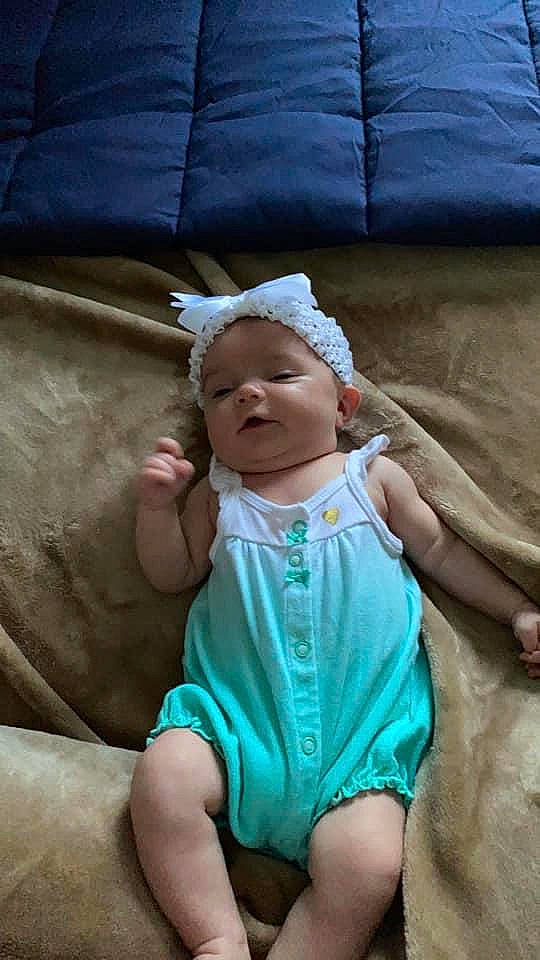 Jenna joined the competition — help win amazing prizes! arm, baby, child, headgear, person, skin, toddler