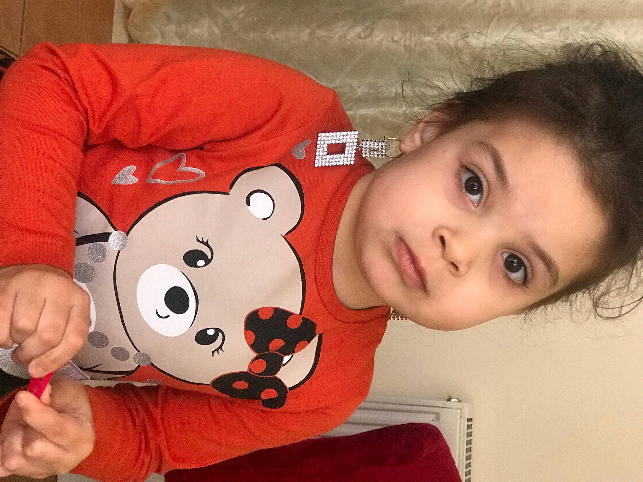 Fatima joined the competition — help win amazing prizes! baby, baby_products, baby_toddler_clothing, baby_toys, carmine, cheek, child, eye, eyelash, flash_photography, happy, livestock, nose, person, plush, sleeve, smile, stuffed_toy, suidae, textile