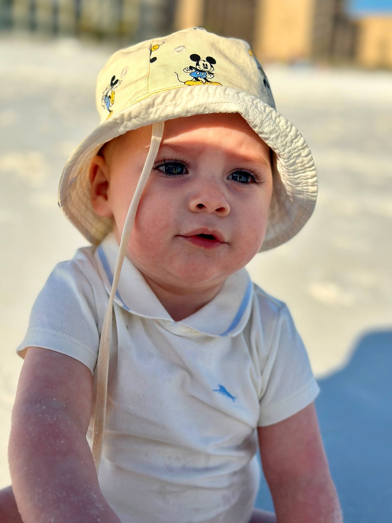 Adonis joined the competition — help win amazing prizes! azure, baby, baby_toddler_clothing, blond, cap, child, electric_blue, fashion_accessory, flash_photography, fun, happy, hat, headwear, lip, person, portrait_photography, sleeve, summer, sun_hat, toddler