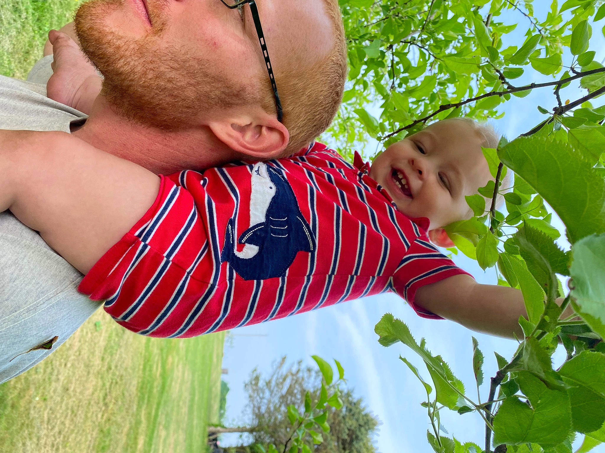 Luke joined the competition — help win amazing prizes! beard, child, elbow, eyewear, face, fun, glasses, grass, green, happy, human, joy, leisure, neck, people_in_nature, person, plant, summer, sunglasses, t_shirt