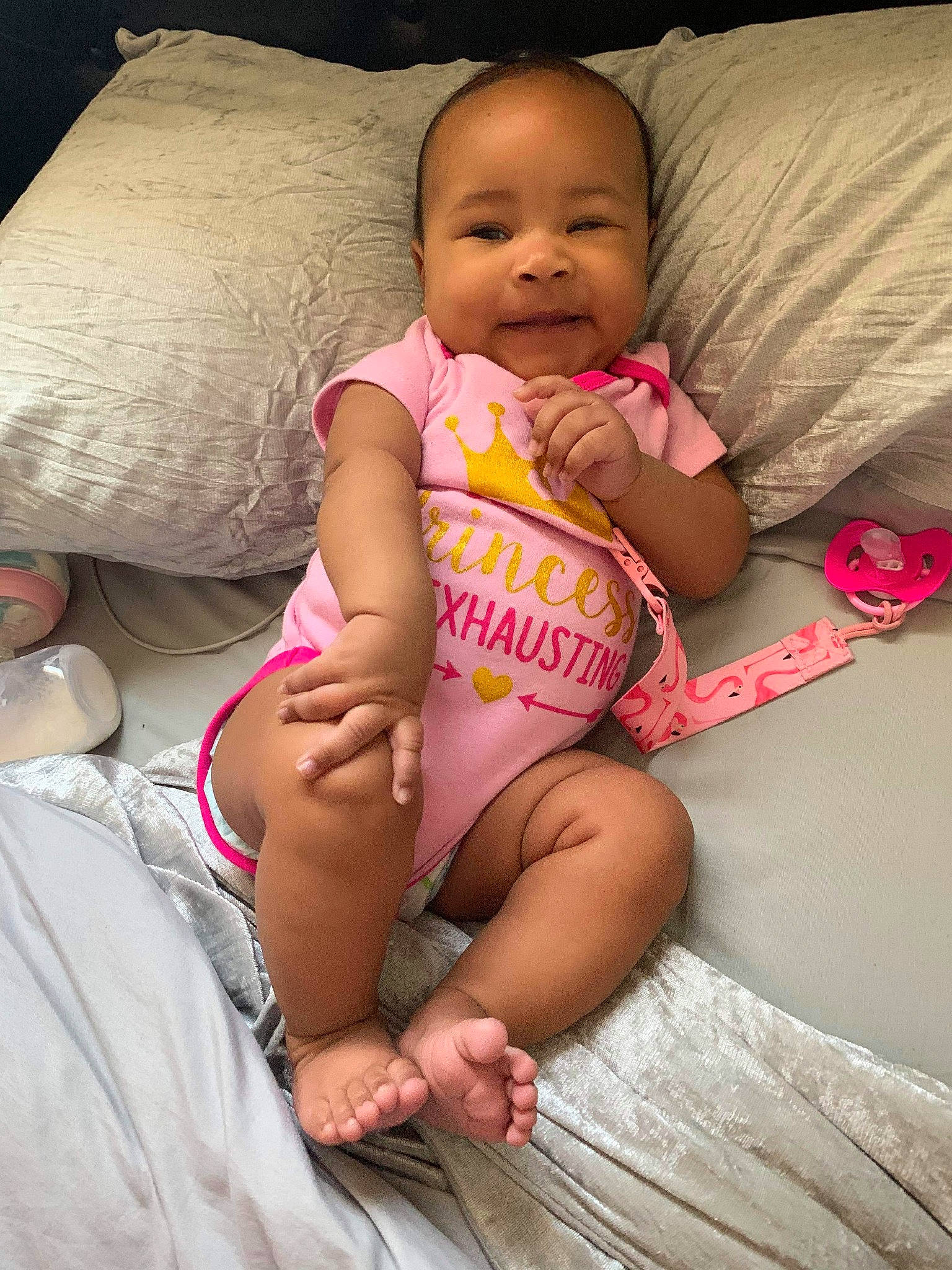 Kartier joined the competition — help win amazing prizes! baby, birth, cheek, child, finger, hand, leg, lip, nail, person, pink, sitting, skin, smile, toddler