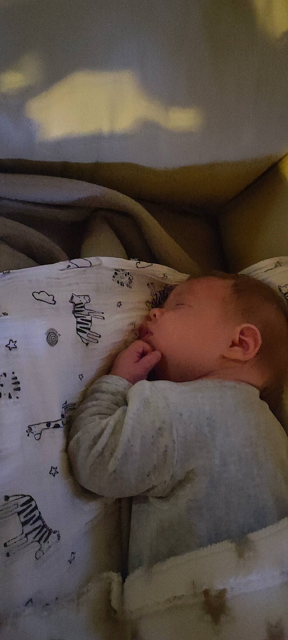 Esteban participe au concours pour gagner de l'argent avec cette photo : baby, baby_products, baby_sleeping, baby_toddler_clothing, bed, bedding, bedtime, cheek, child, comfort, linens, nap, pattern, person, room, sitting, skin, sleep, sleeve, textile