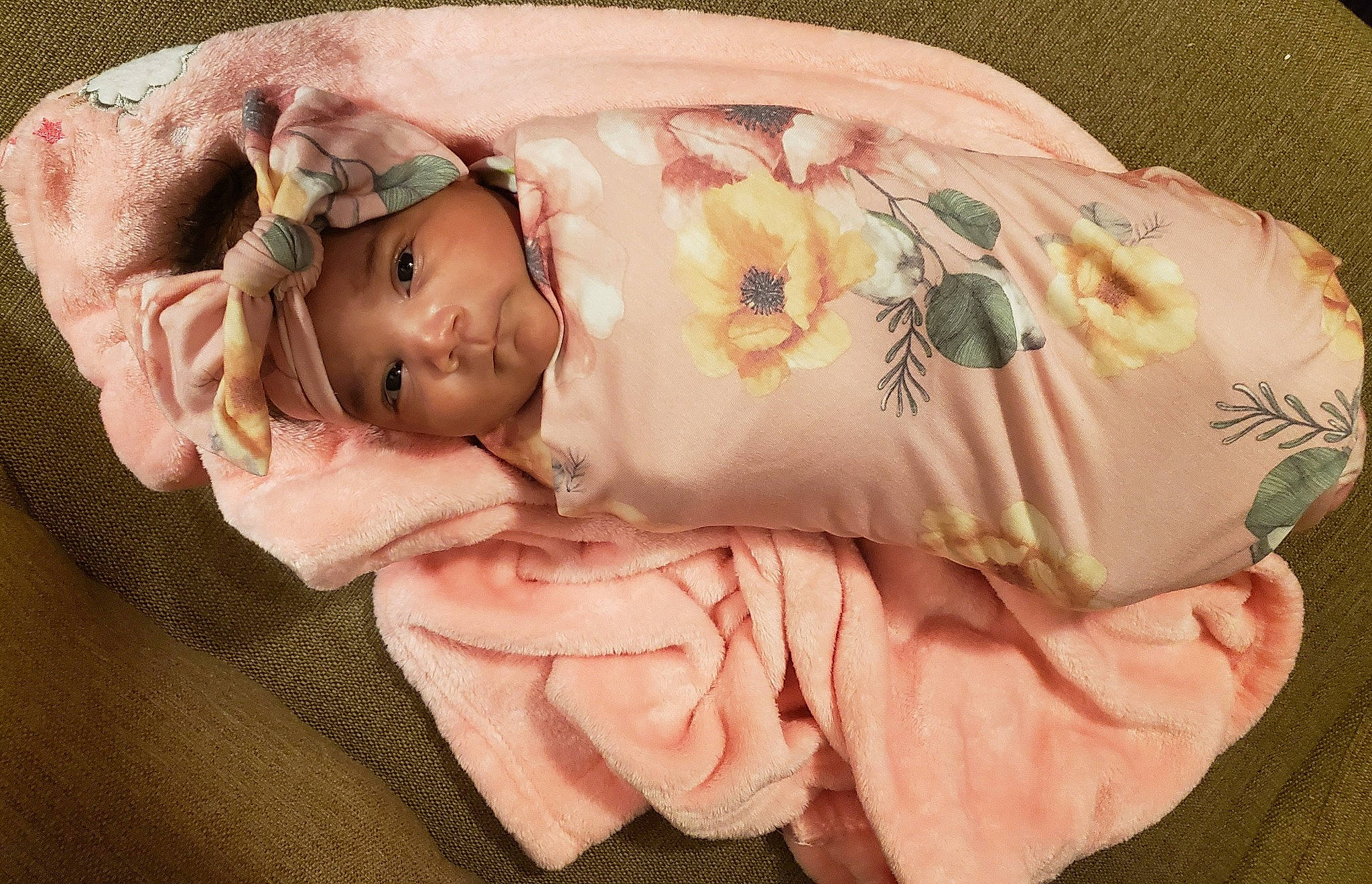 Za'Nyla joined the competition — help win amazing prizes! arm, baby, baby_toddler_clothing, cheek, child, doll, dress, eye, eyelash, fawn, head, headgear, headwear, human_body, iris, linens, lip, person, pink, skin