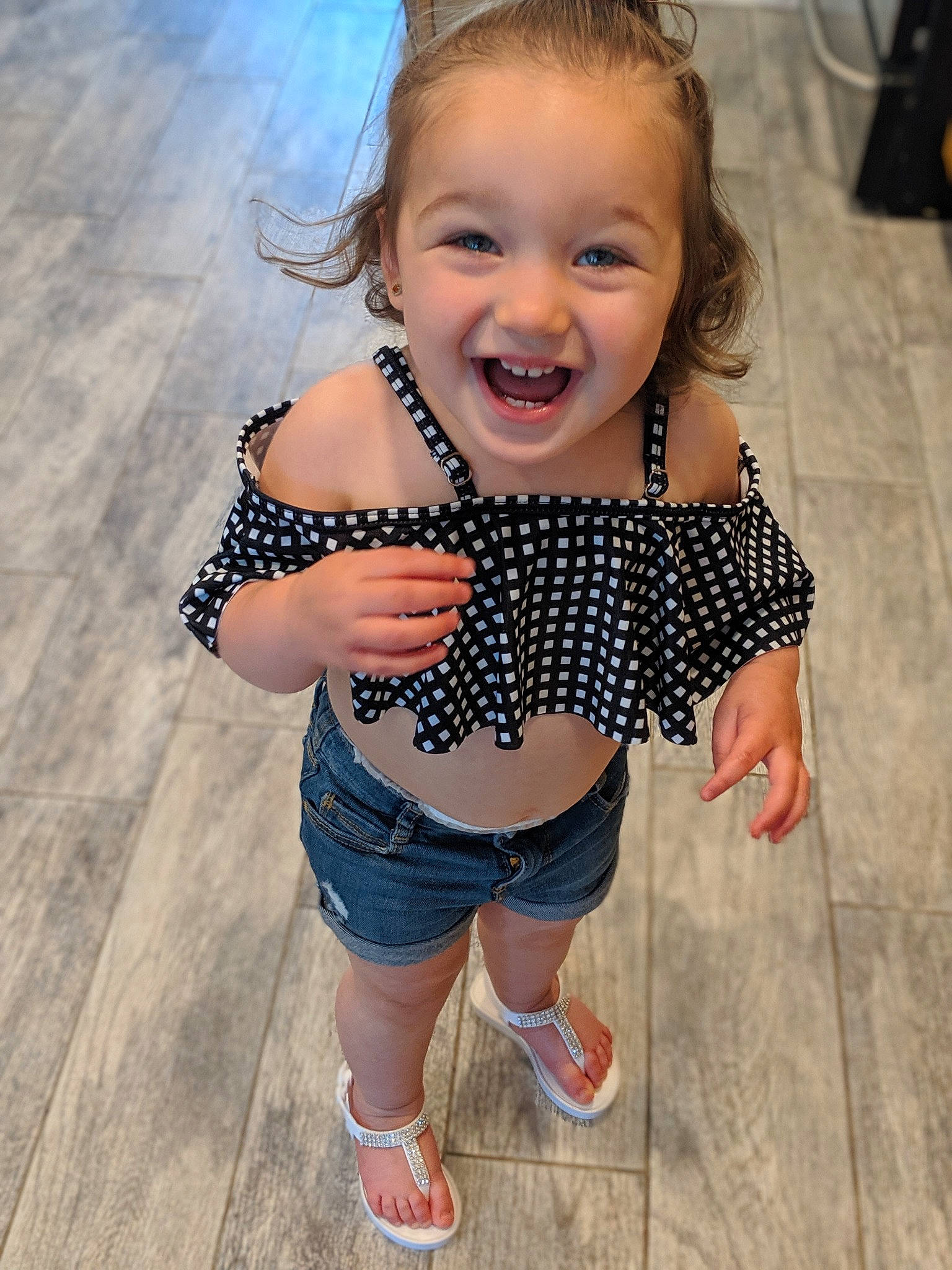 Valerie Rose joined the competition — help win amazing prizes! baby, child, child_model, design, dress, face, facial_expression, fashion_accessory, finger, footwear, fun, head, joy, mouth, nose, pattern, person, polka_dot, shoe, skin