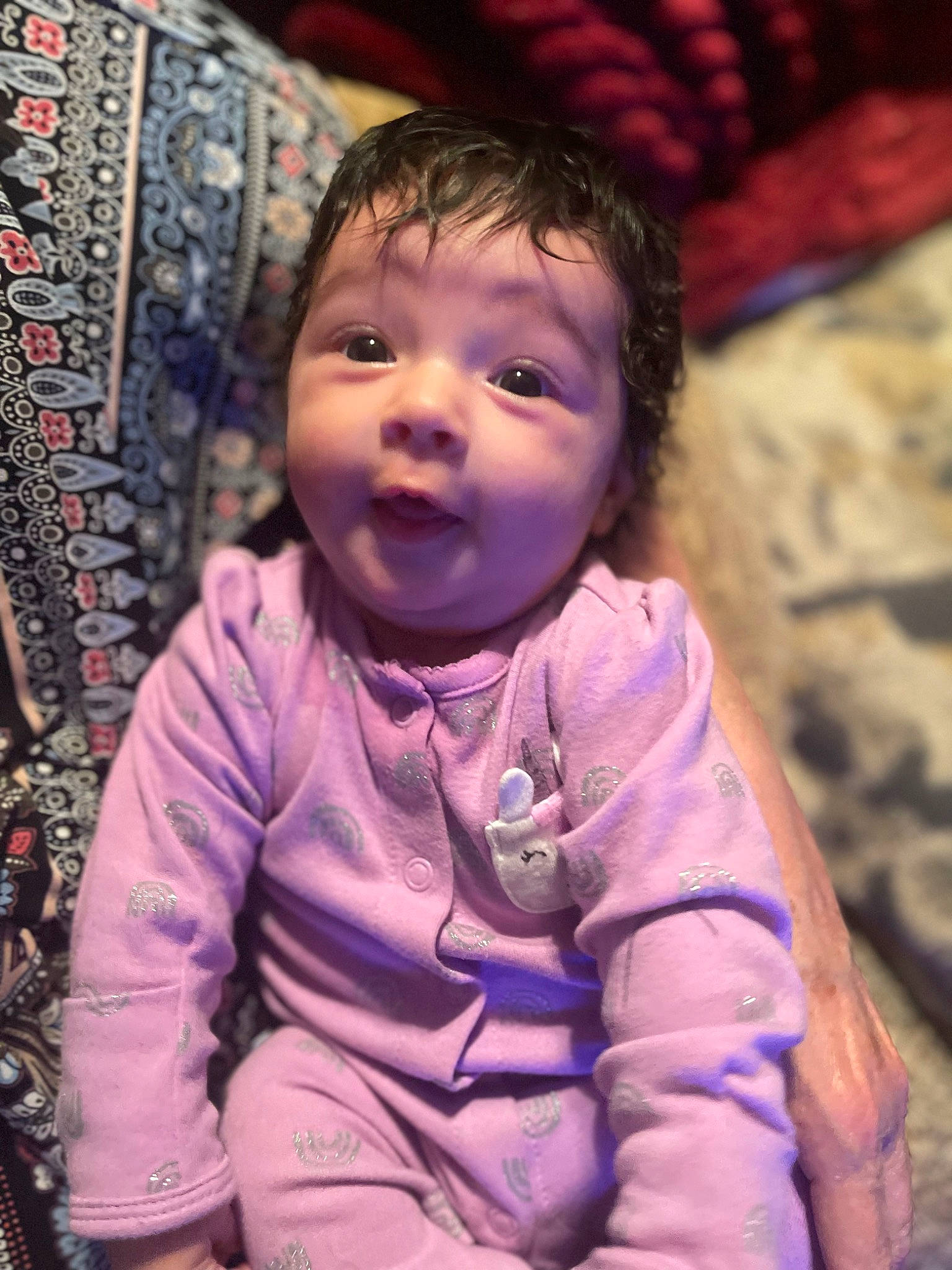 Elizabeth joined the competition — help win amazing prizes! baby_toddler_clothing, beauty, cheek, child, cool, eye, fun, hair, happy, head, iris, nose, organ, person, purple, skin, sleeve, smile, temple, textile