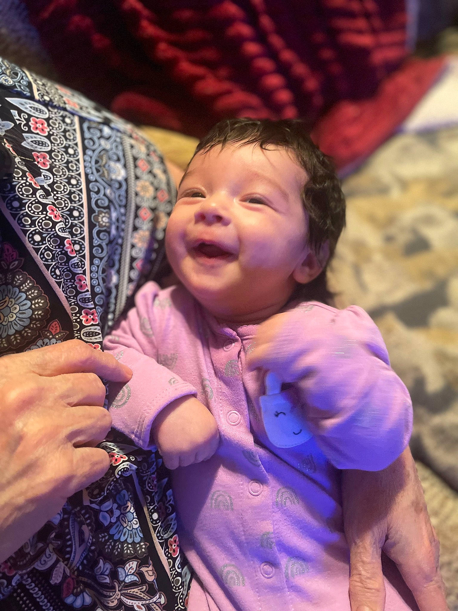 Elizabeth joined the competition — help win amazing prizes! abdomen, belt, child, event, facial_expression, fashion_accessory, fun, gesture, happy, human, human_body, jewellery, laugh, magenta, necklace, person, purple, smile, textile, toddler