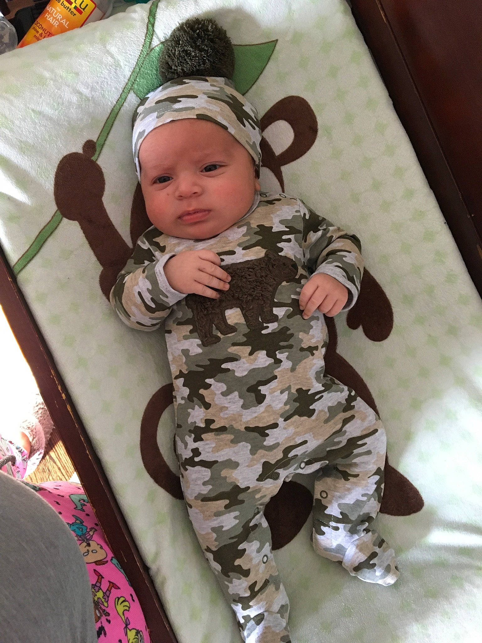 Xavier joined the competition — help win amazing prizes! army, baby, camouflage, child, design, military_camouflage, military_uniform, pattern, person, soldier, toddler