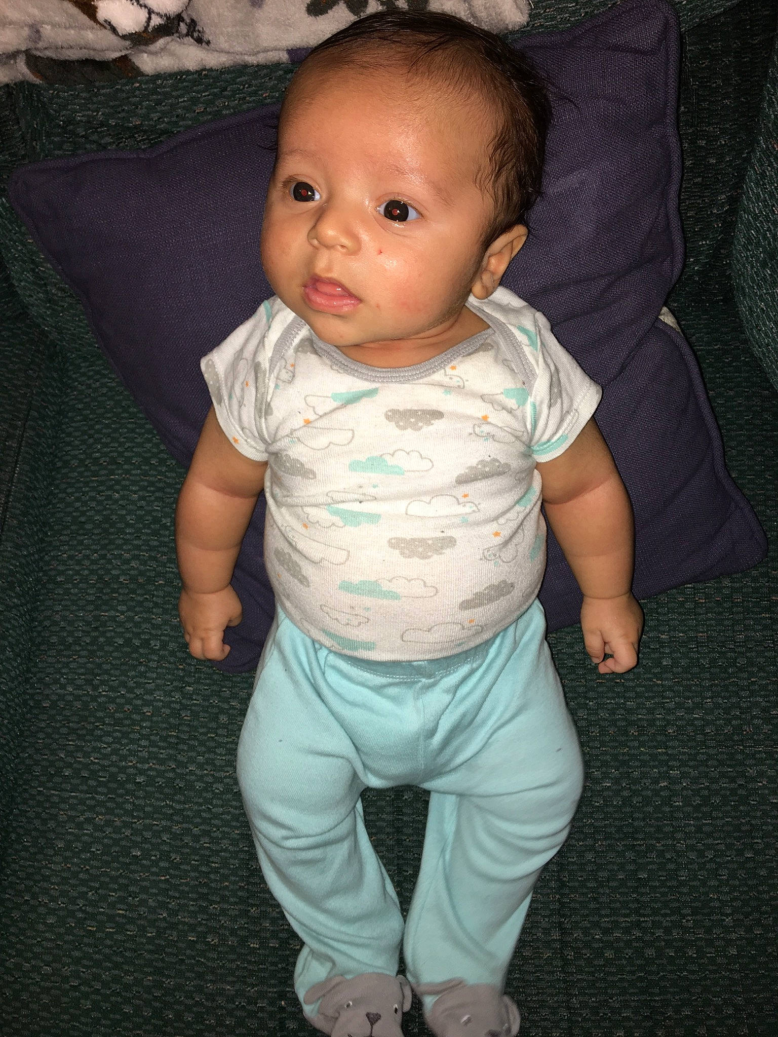 Xavier joined the competition — help win amazing prizes! baby, baby_products, baby_toddler_clothing, cheek, child, iris, person, product, skin, smile, standing, toddler