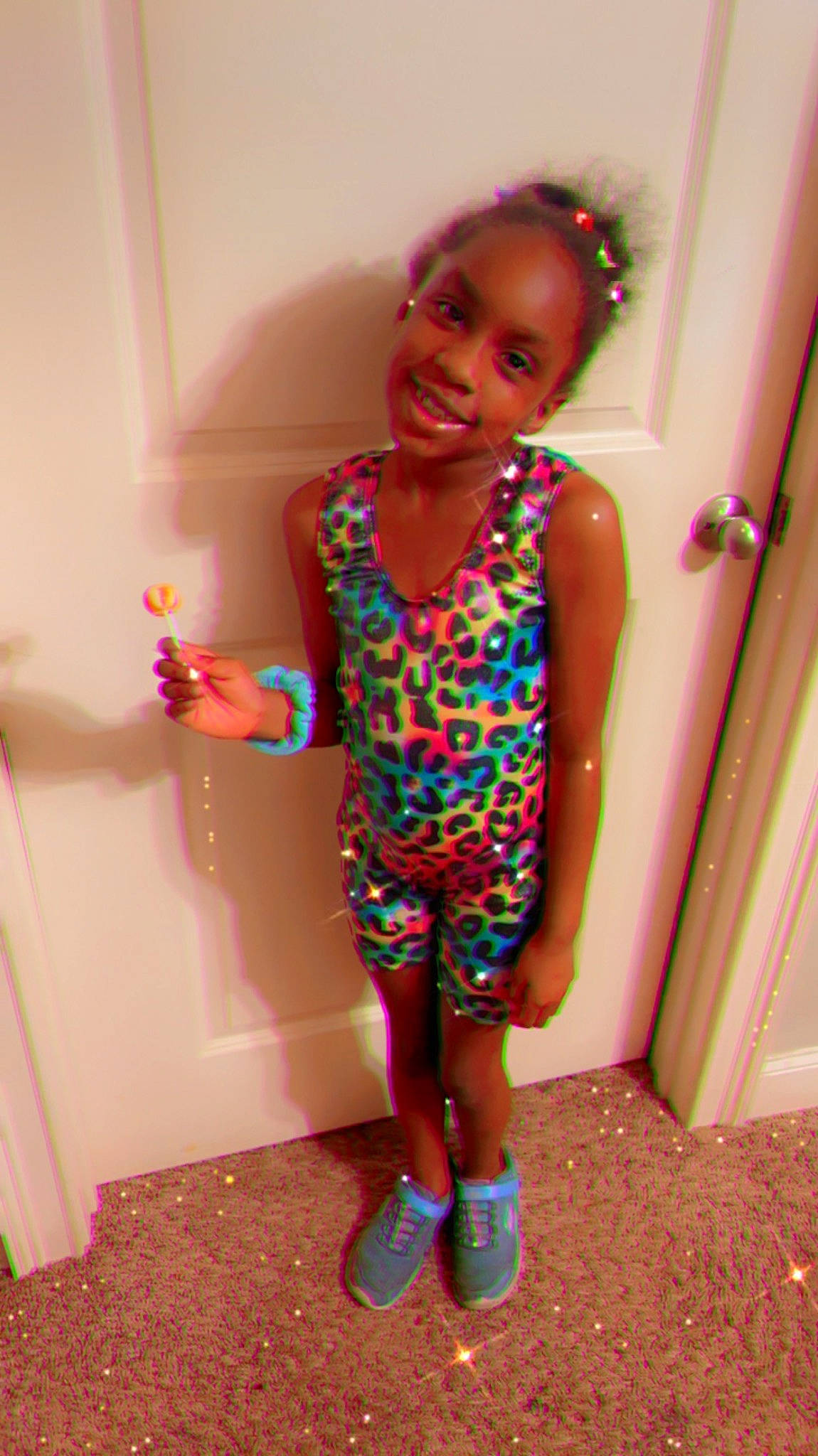 Daija joined the competition — help win amazing prizes! baby, baby_toddler_clothing, child, day_dress, dress, fashion_design, fun, happy, human_leg, joy, magenta, one_piece_garment, pattern, person, pink, purple, sandal, sleeve, smile, t_shirt