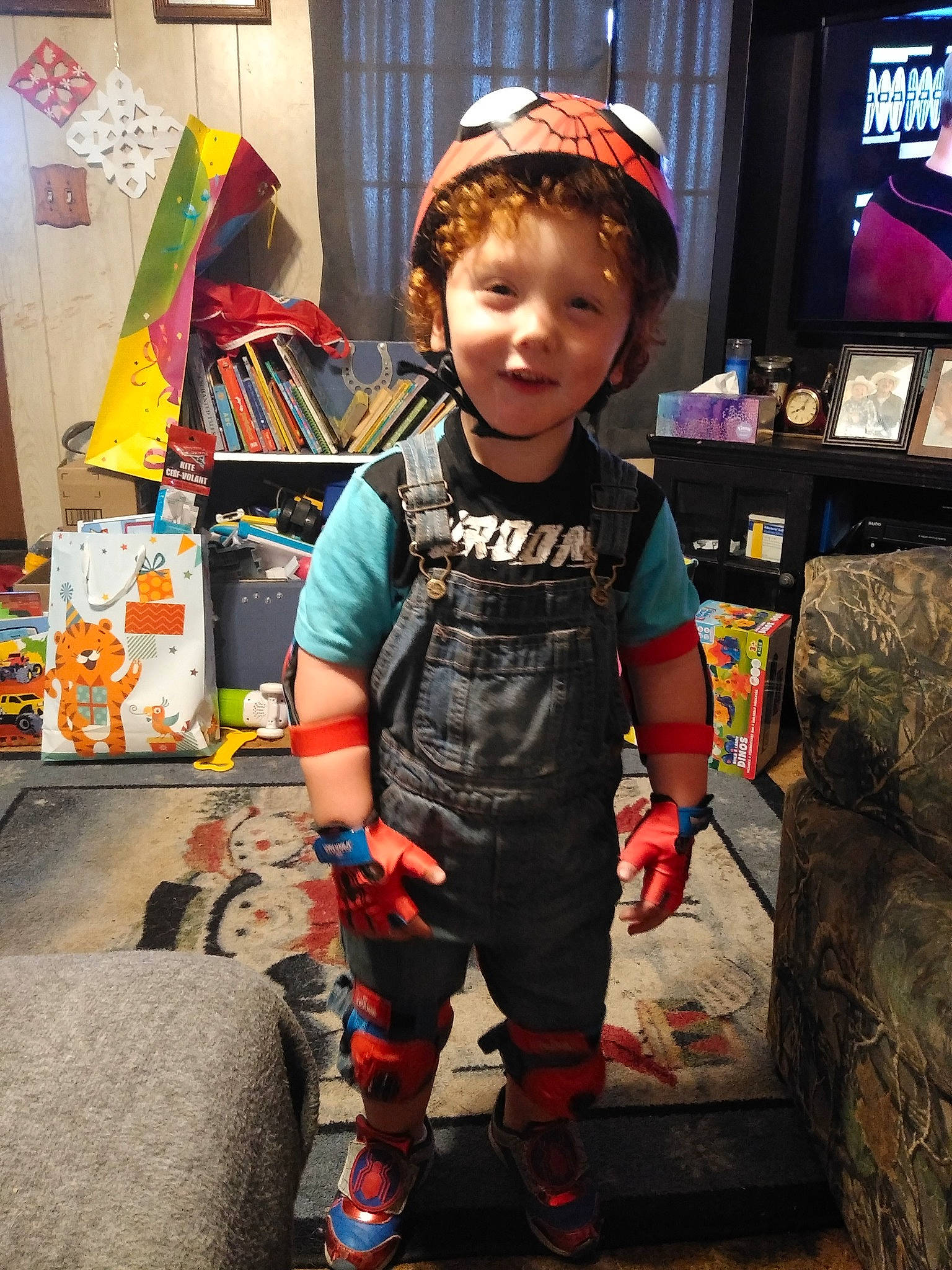 Canyon joined the competition — help win amazing prizes! child, costume, fun, person, personal_protective_equipment, smile, toddler