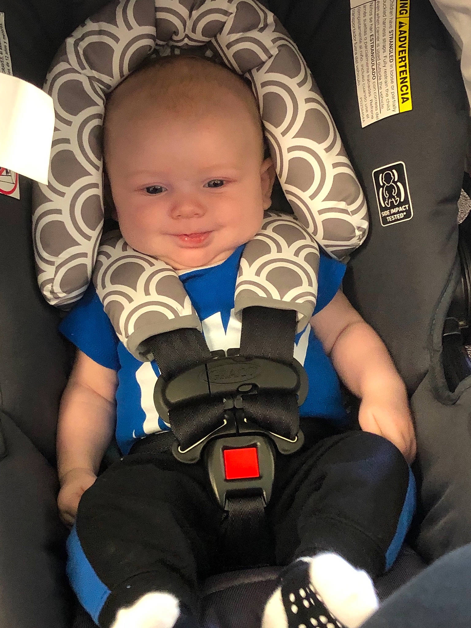 Nikolas joined the competition — help win amazing prizes! baby, baby_carriage, baby_carrier, baby_in_car_seat, baby_products, car_seat, car_seat_cover, child, comfort, joy, person, product, seat_belt, toddler