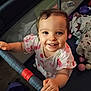 toddler, child, smiling, playpen, balls, blanket, toy, indoors, happy, cute, face, person, clothing, baby, hand, play, young, infant, childhood, expression