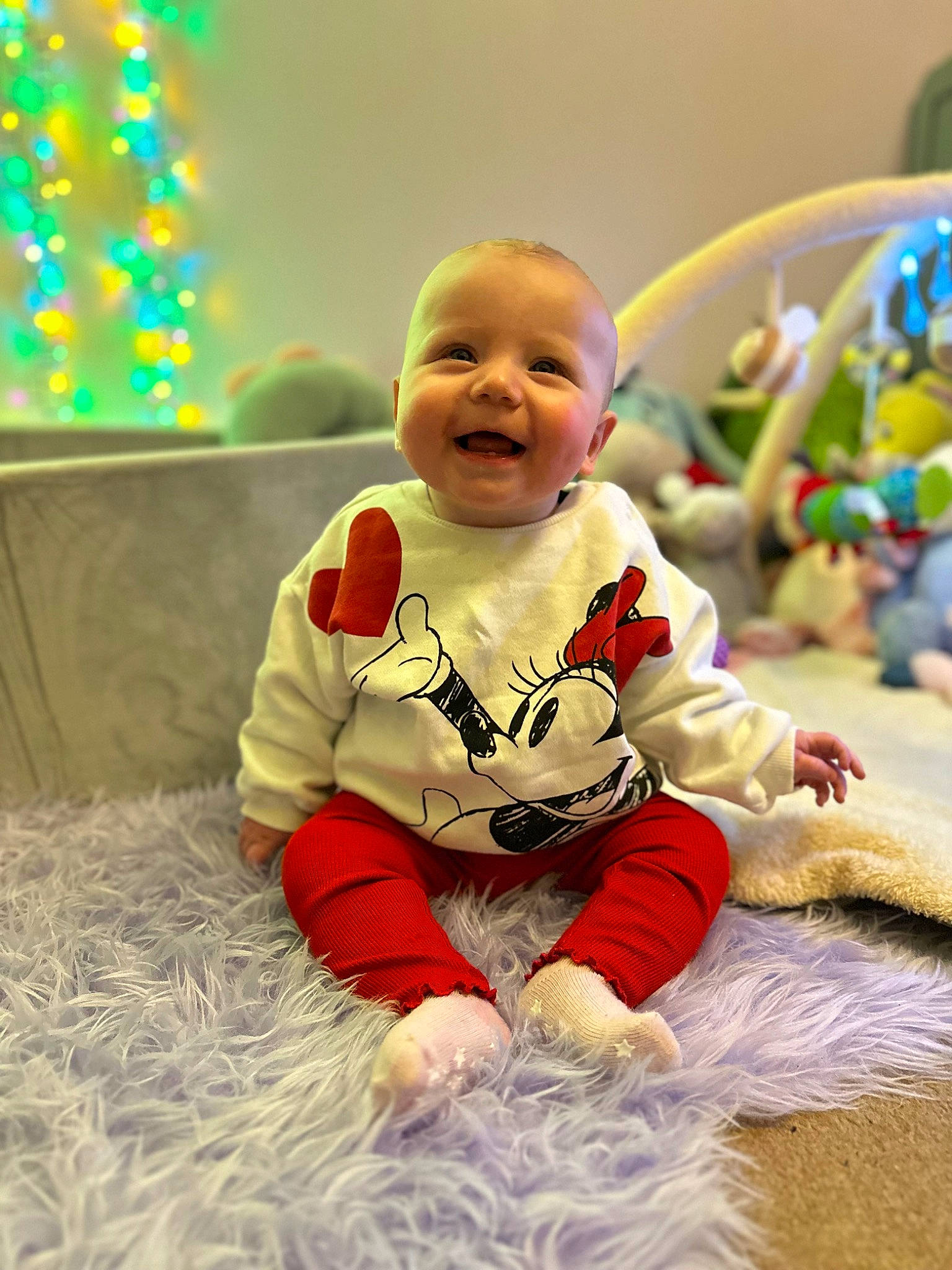 Astrid joined the competition — help win amazing prizes! baby, baby_laughing, baby_toddler_clothing, child, crawling, event, facial_expression, flooring, fun, grass, happy, human, joy, person, play, room, sitting, skin, sleeve, smile