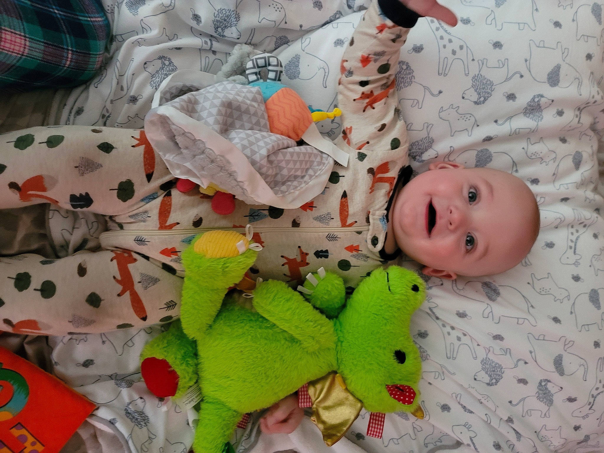 Travis joined the competition — help win amazing prizes! baby, baby_products, baby_safety, baby_sleeping, baby_toddler_clothing, baby_toys, bedding, bedtime, child, comfort, linens, pattern, person, room, sleeve, smile, stuffed_toy, textile, toddler, white