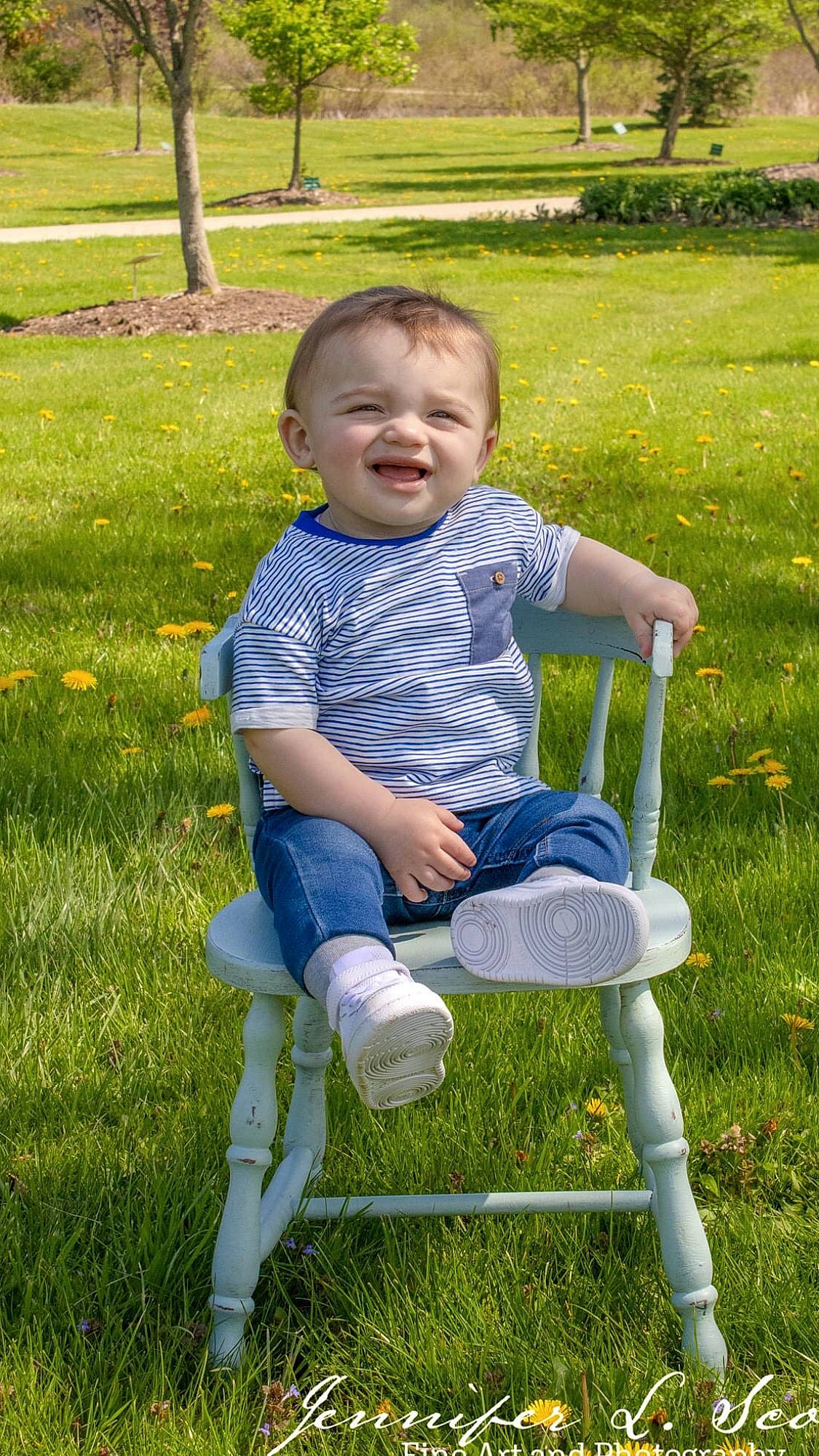 Bo joined the competition — help win amazing prizes! baby, baby_toddler_clothing, chair, child, electric_blue, eye, facial_expression, fun, grass, grass_family, happy, head, lawn, leisure, nature, people_in_nature, person, plant, skin, smile