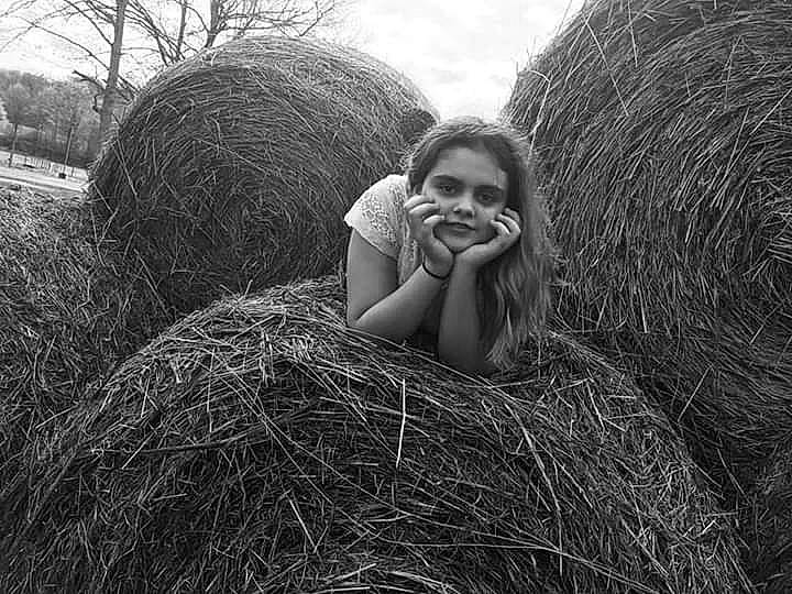 Kensey joined the competition — help win amazing prizes! black, black_and_white, child, eye, grass, hay, monochrome, monochrome_photography, people_in_nature, person, photograph, photography, plant, portrait, sky, smile, style, tree