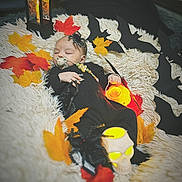 Noah participe au concours pour gagner de l'argent avec cette photo : autumn_leaves, baby, bats, black_background, black_clothing, child, costume, cute, decorations, festive, glowing_skull, halloween, holiday, indoor, lantern, pacifier, props, sleeping, soft_texture, spooky