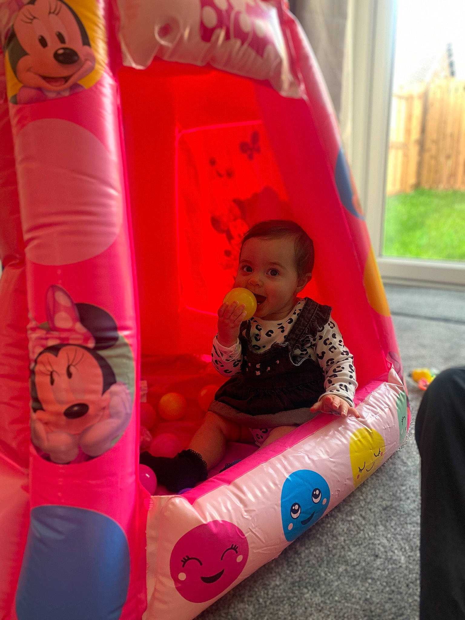 Isla-mae joined the competition — help win amazing prizes! baby, baby_toddler_clothing, bounce_house, child, chute, drinkware, fun, games, inflatable, leisure, magenta, outdoor_play_equipment, person, pink, plant, plastic, play, playground, product, recreation