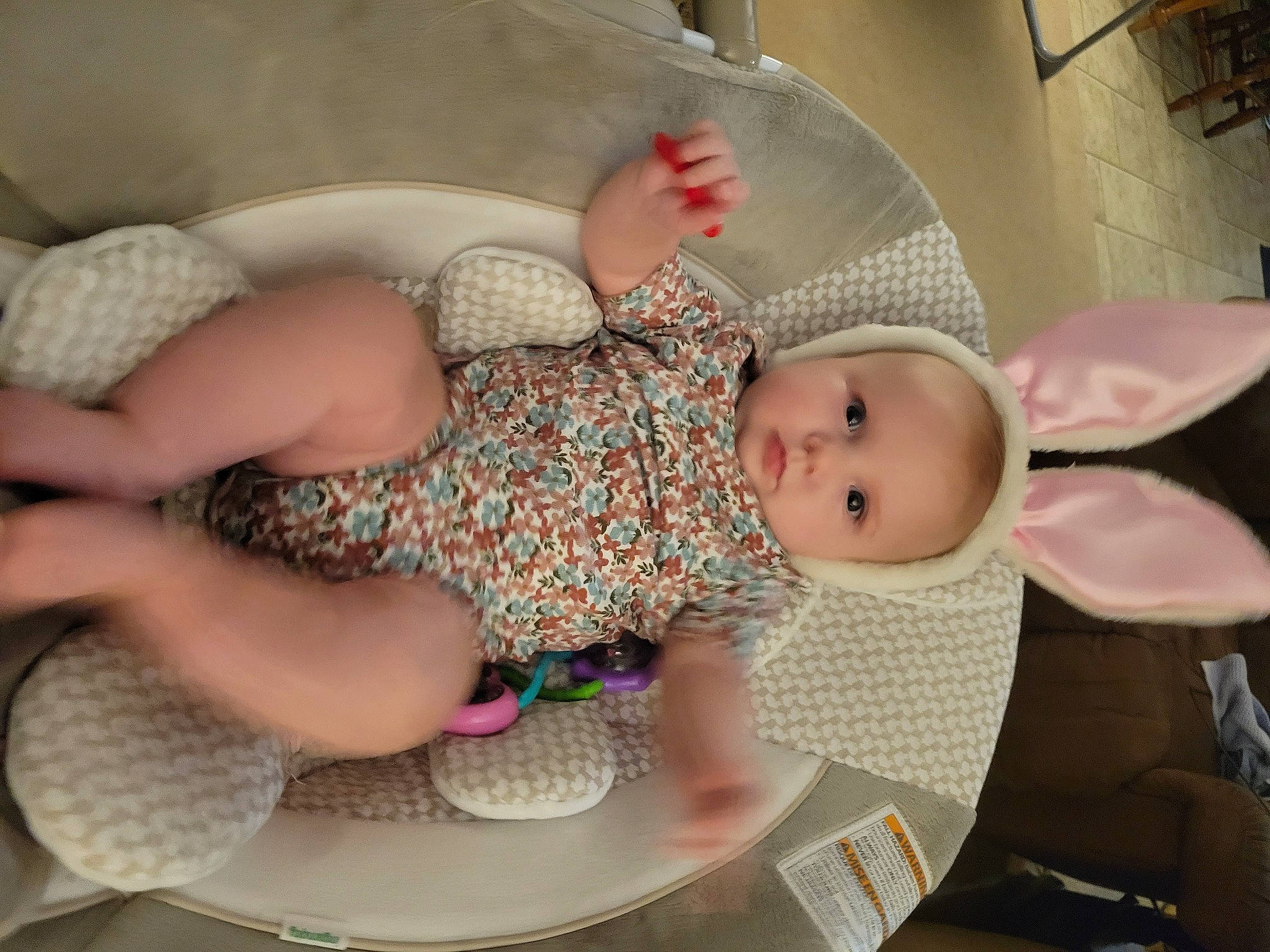 Harlem joined the competition — help win amazing prizes! baby, baby_products, baby_safety, baby_sleeping, baby_toddler_clothing, cheek, child, comfort, eye, foot, head, headgear, human_body, nail, pattern, person, pink, skin, sock, textile