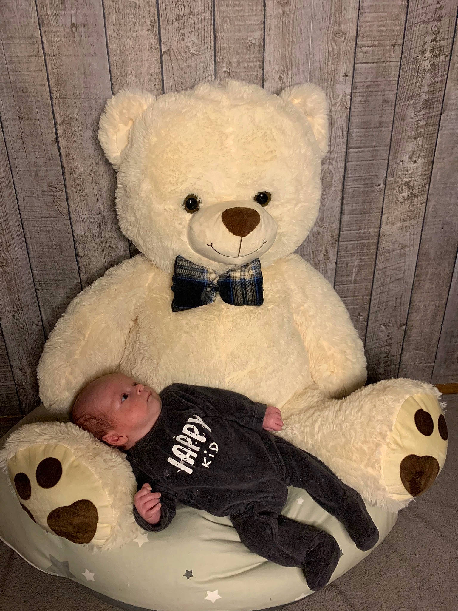 Cayden a rejoint le concours — aidez-le/la à gagner de superbes lots ! baby, baby_toddler_clothing, baby_toys, bear, carnivore, comfort, fur, happy, head, mammal, nose, person, plush, snout, stuffed_toy, teddy_bear, textile, toddler, toy, vertebrate