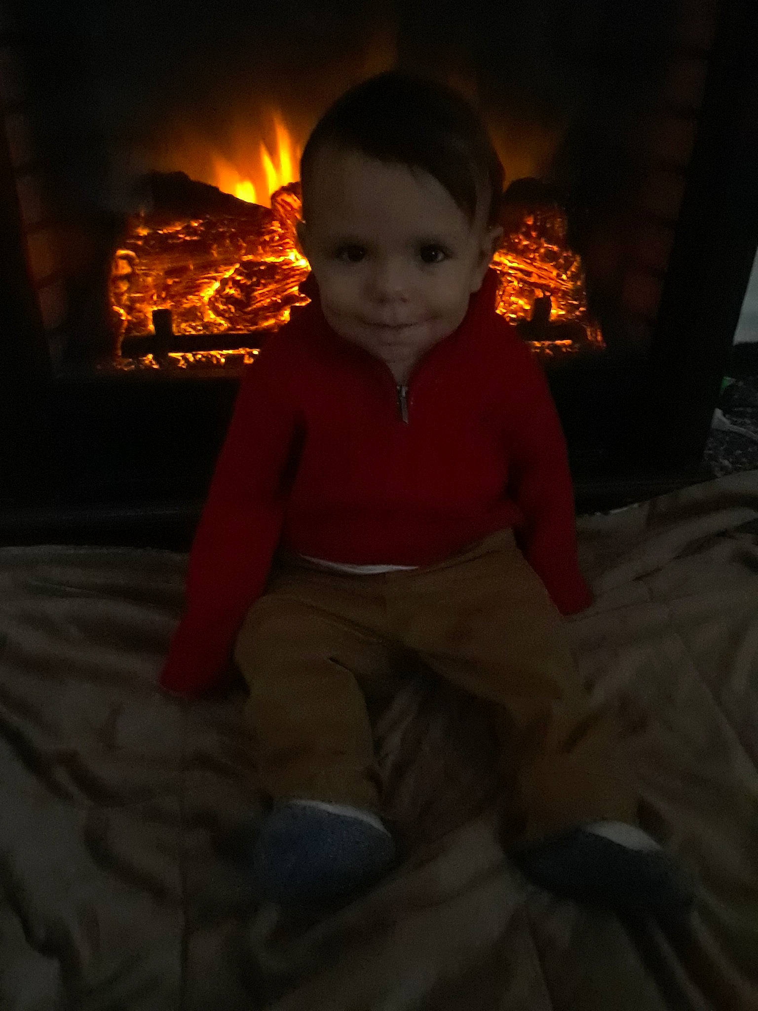 Kristopher joined the competition — help win amazing prizes! boy, campfire, child, darkness, fire, flame, fun, girl, midnight, night, person, smile, toddler