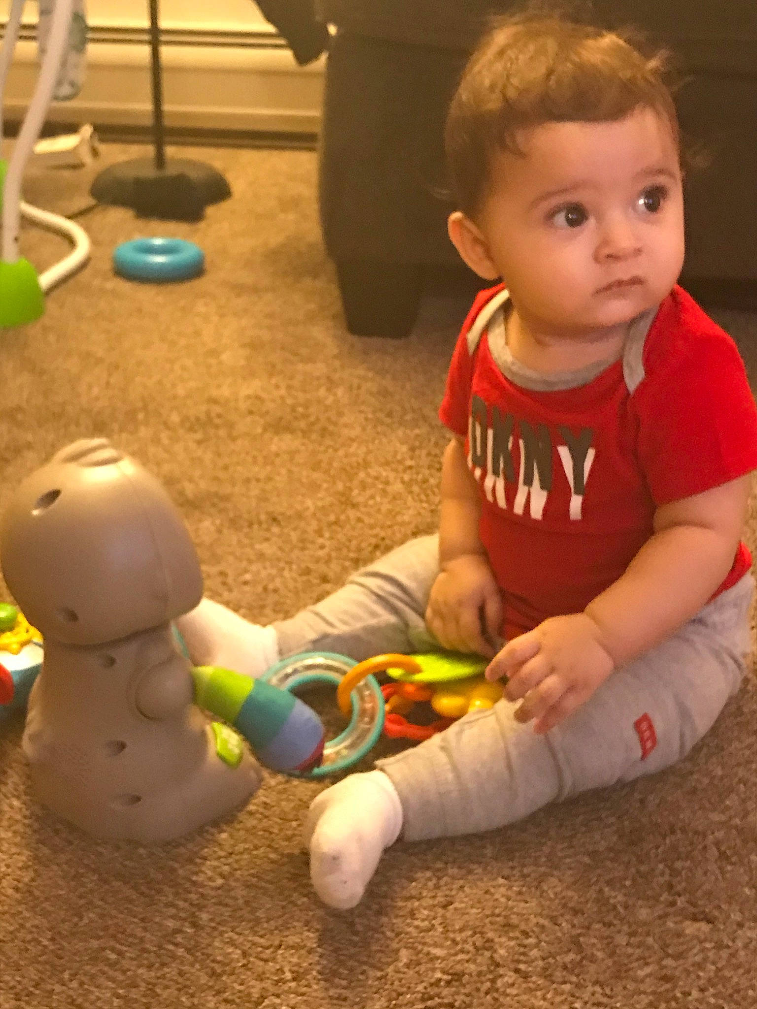 Cassius joined the competition — help win amazing prizes! baby, baby_toys, child, fun, person, play, sitting, toddler, toy