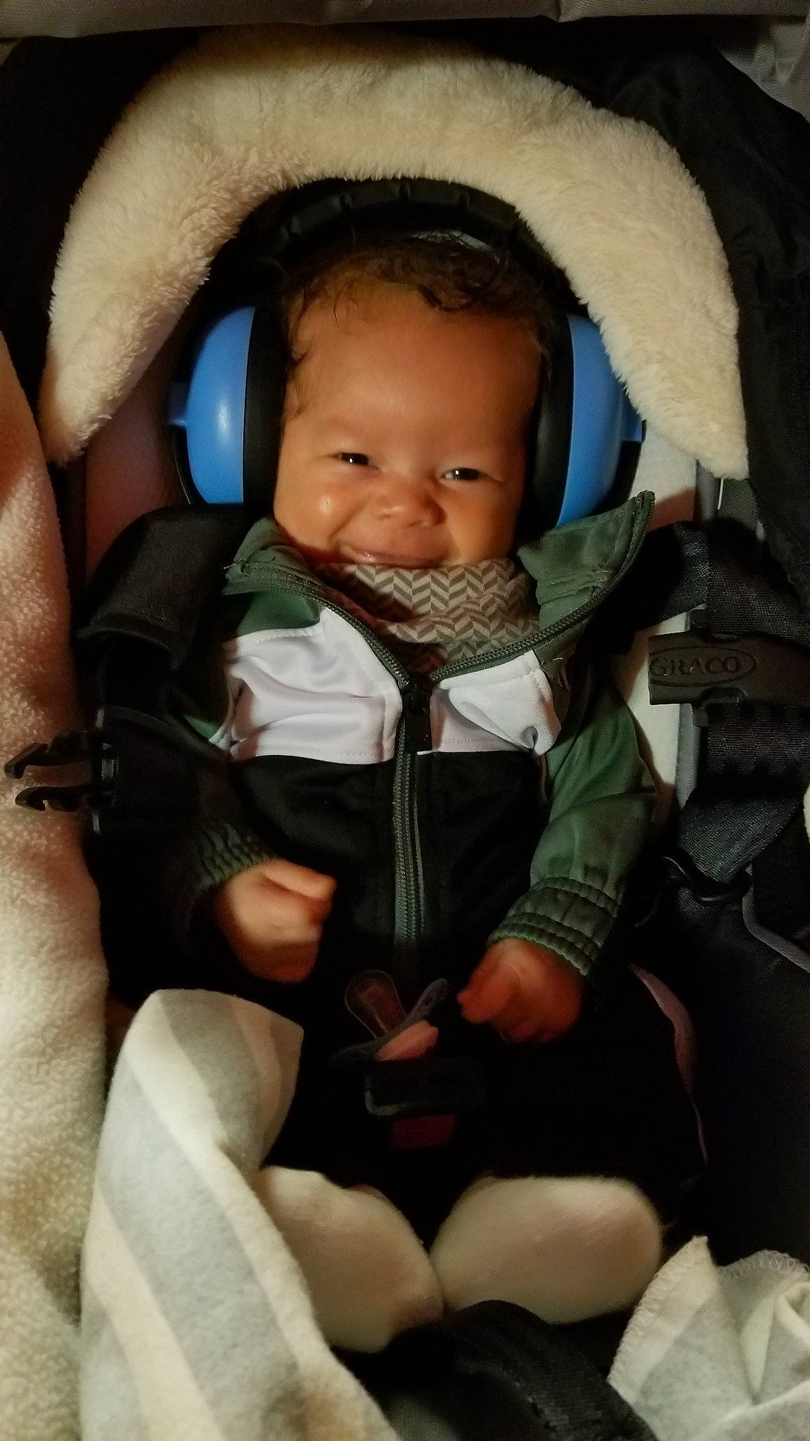 Tre joined the competition — help win amazing prizes! baby_products, car_seat, child, eye, infant, mouth, person, product, skin, toddler