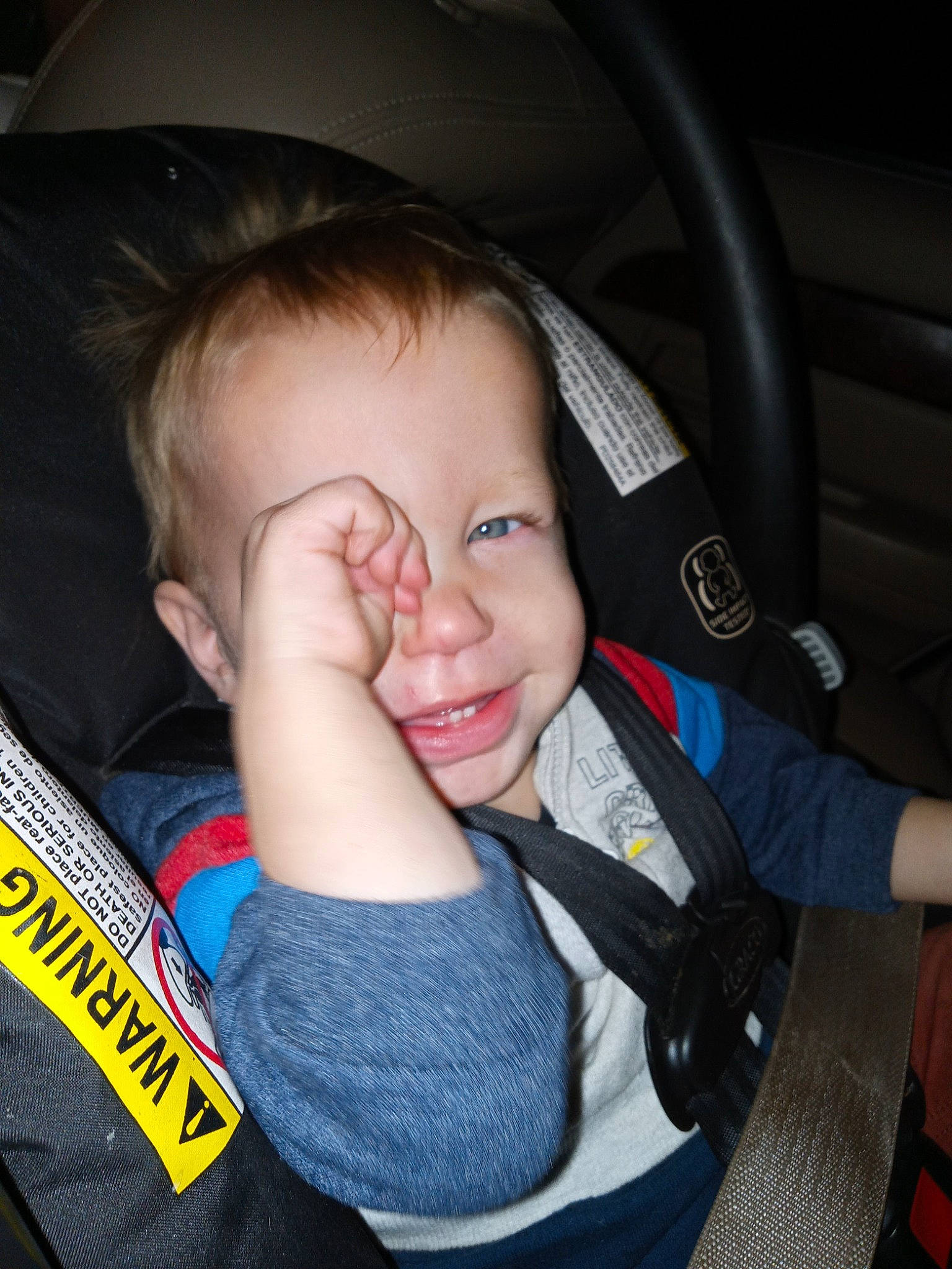 Christian joined the competition — help win amazing prizes! auto_part, baby, baby_carriage, baby_in_car_seat, baby_products, baby_toddler_clothing, car_seat, car_seat_cover, cheek, child, comfort, finger, happy, person, seat_belt, smile, steering_part, steering_wheel, thumb, toddler