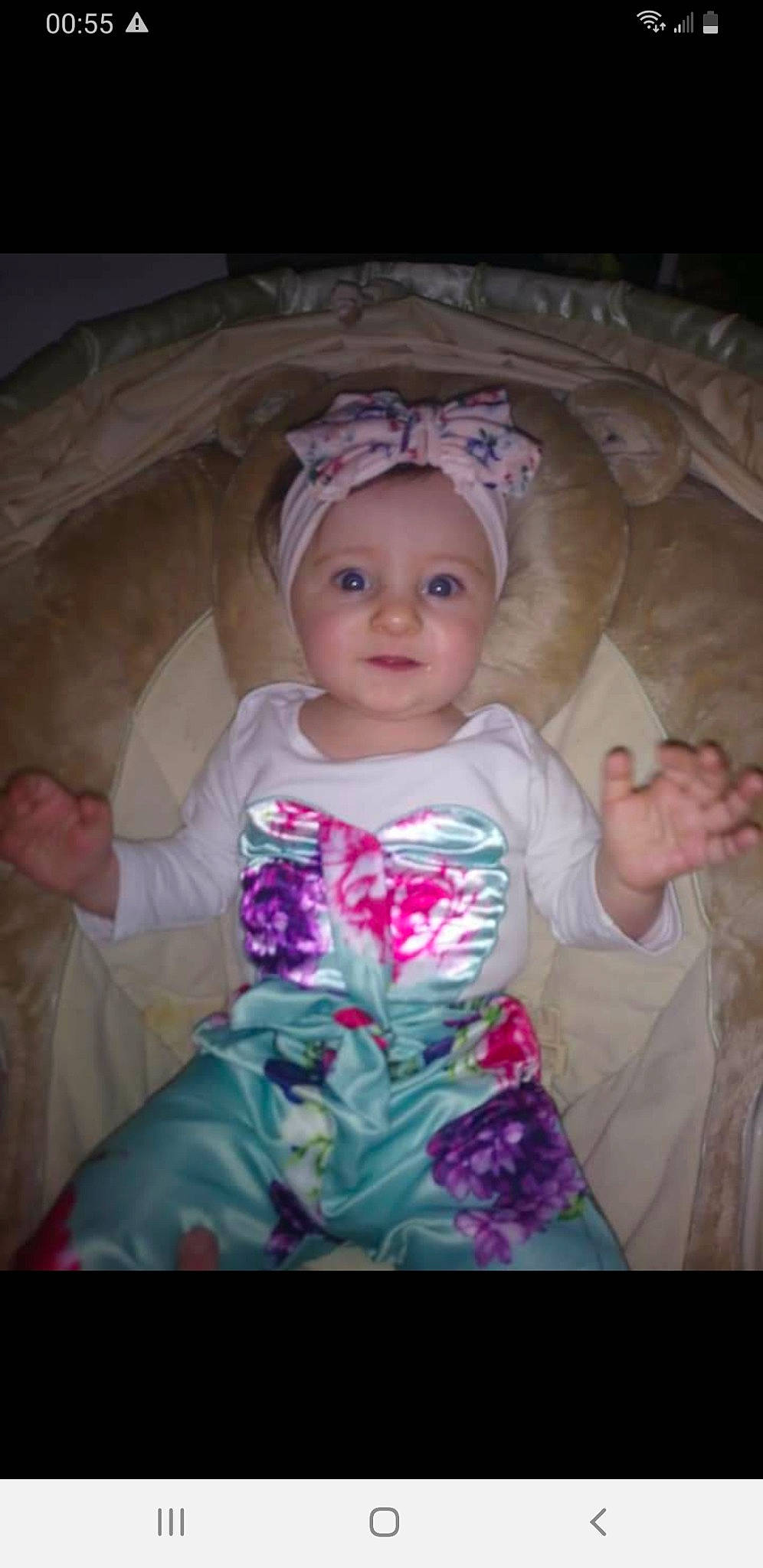 Madysson a rejoint le concours — aidez-le/la à gagner de superbes lots ! baby, baby_toddler_clothing, cheek, dress, eye, flash_photography, happy, head, headwear, human_body, iris, lip, magenta, person, pink, product, purple, skin, sleeve, smile