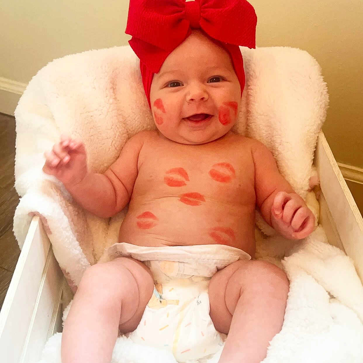 Ryleigh joined the competition — help win amazing prizes! accessories, baby, bed, clothing, crib, cushion, diaper, face, furniture, hat, head, homedecor, indoors, infantbed, jewelry, necklace, newborn, person, photography, portrait