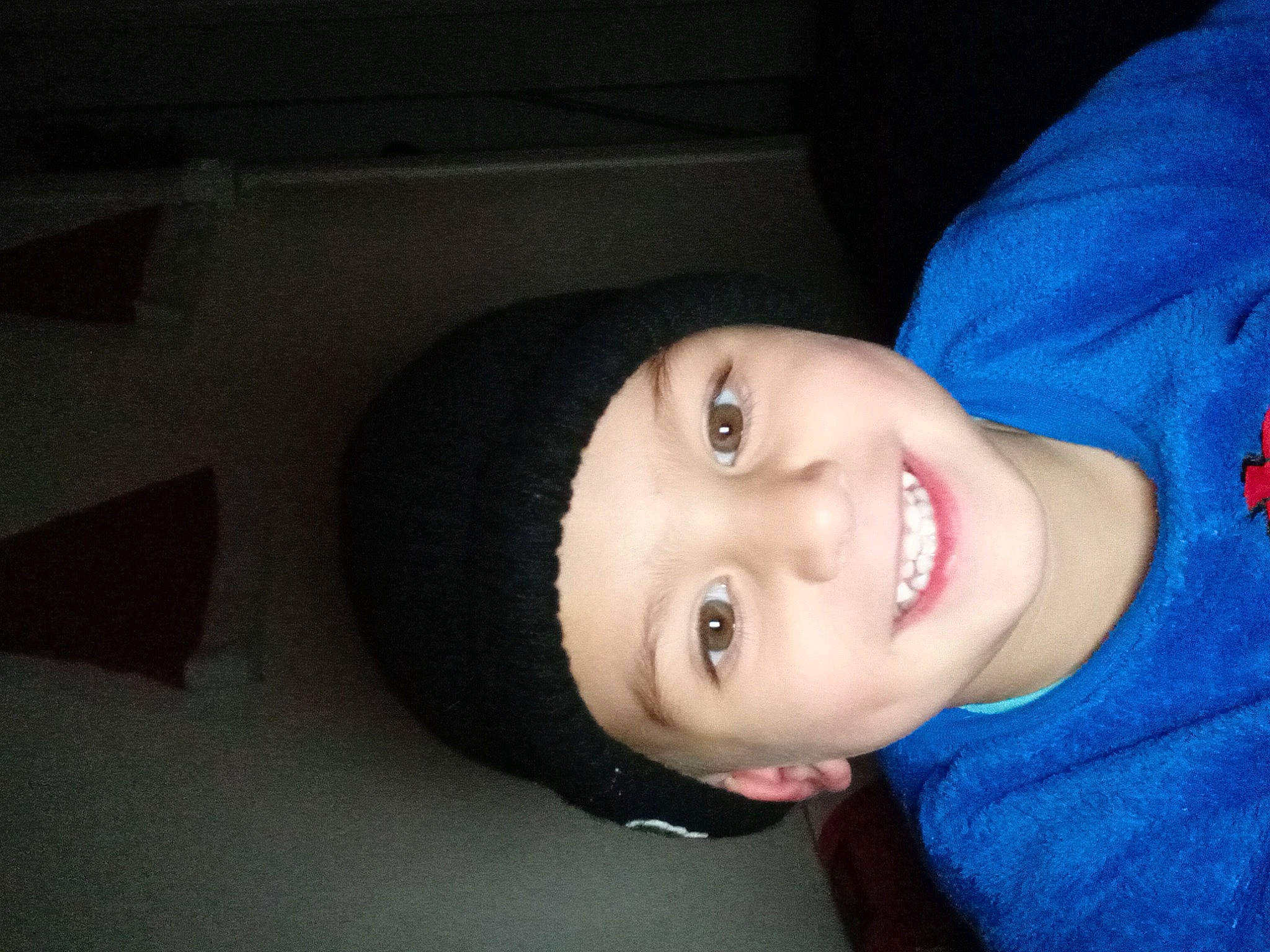 Mylann participe au concours pour gagner de l'argent avec cette photo : baby_toddler_clothing, black_hair, cheek, child, chin, ear, electric_blue, eyebrow, eyelash, flash_photography, fun, happy, hat, headwear, iris, jaw, joy, lip, mouth, nose