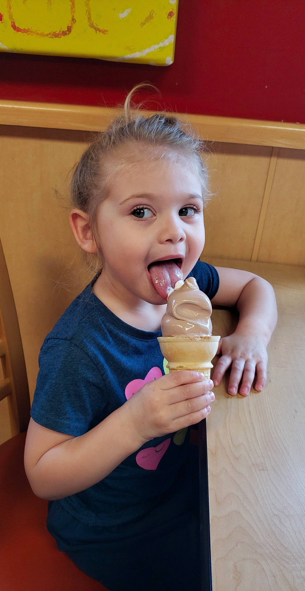 Trinity joined the competition — help win amazing prizes! arm, cone, cream, finger, food, food_craving, frozen_dessert, gelato, gesture, hand, ice_cream, ice_cream_cone, ingredient, neck, person, smile, soft_serve_ice_creams, sorbetes, tableware, thumb