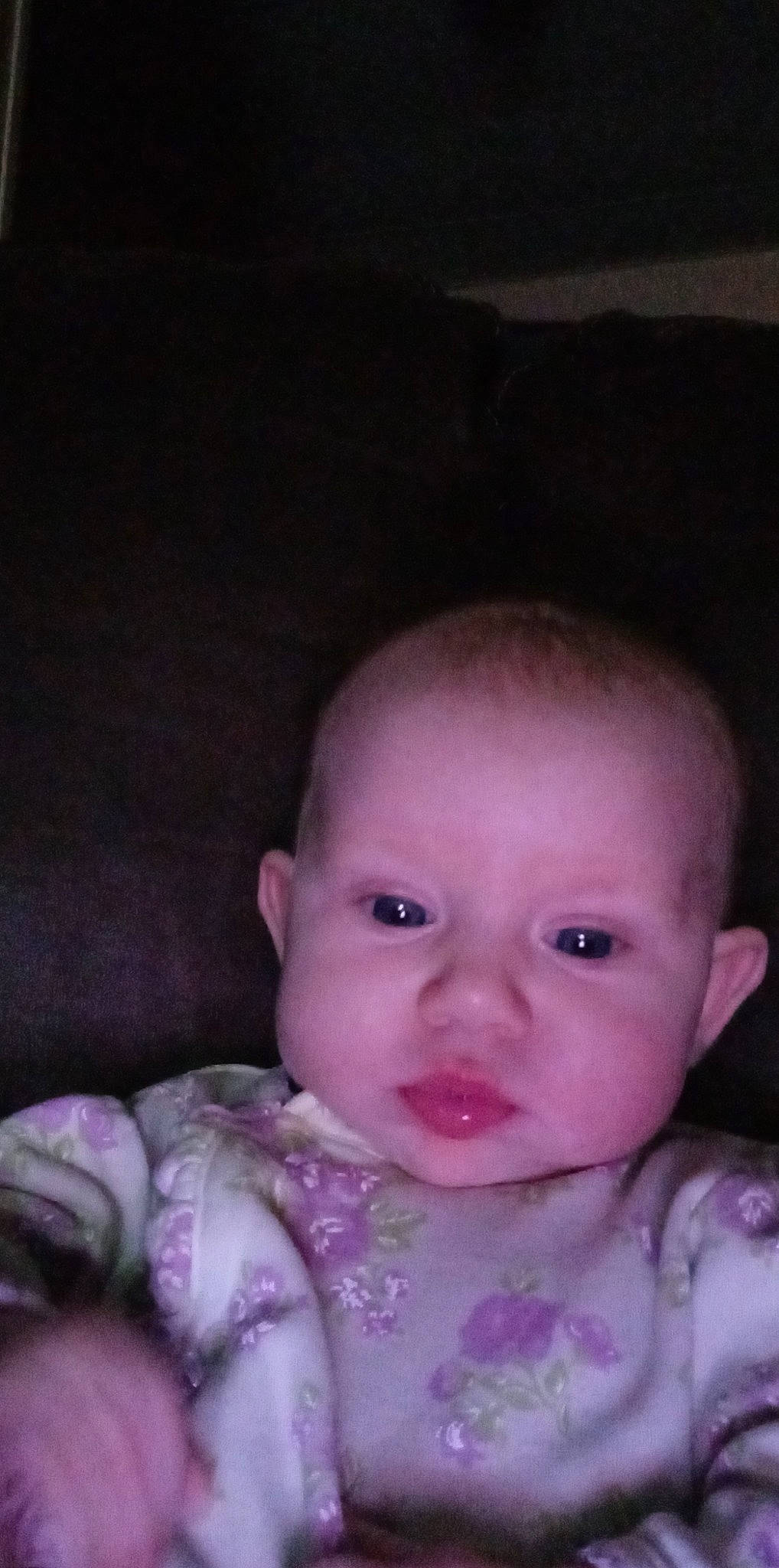 Laura joined the competition — help win amazing prizes! baby, baby_toddler_clothing, cheek, chin, ear, eye, eyebrow, eyelash, flash_photography, forehead, human_body, iris, lip, mouth, nose, person, purple, skin, sleeve, smile