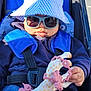 Elijah is registered to the contest to win money with this photo: baby, blue, casual, child, clothing, cute, giraffe, hand, hat, infant, jeans, outdoor, person, portrait, relaxed, seatbelt, stroller, sunglasses, sunlight, toy