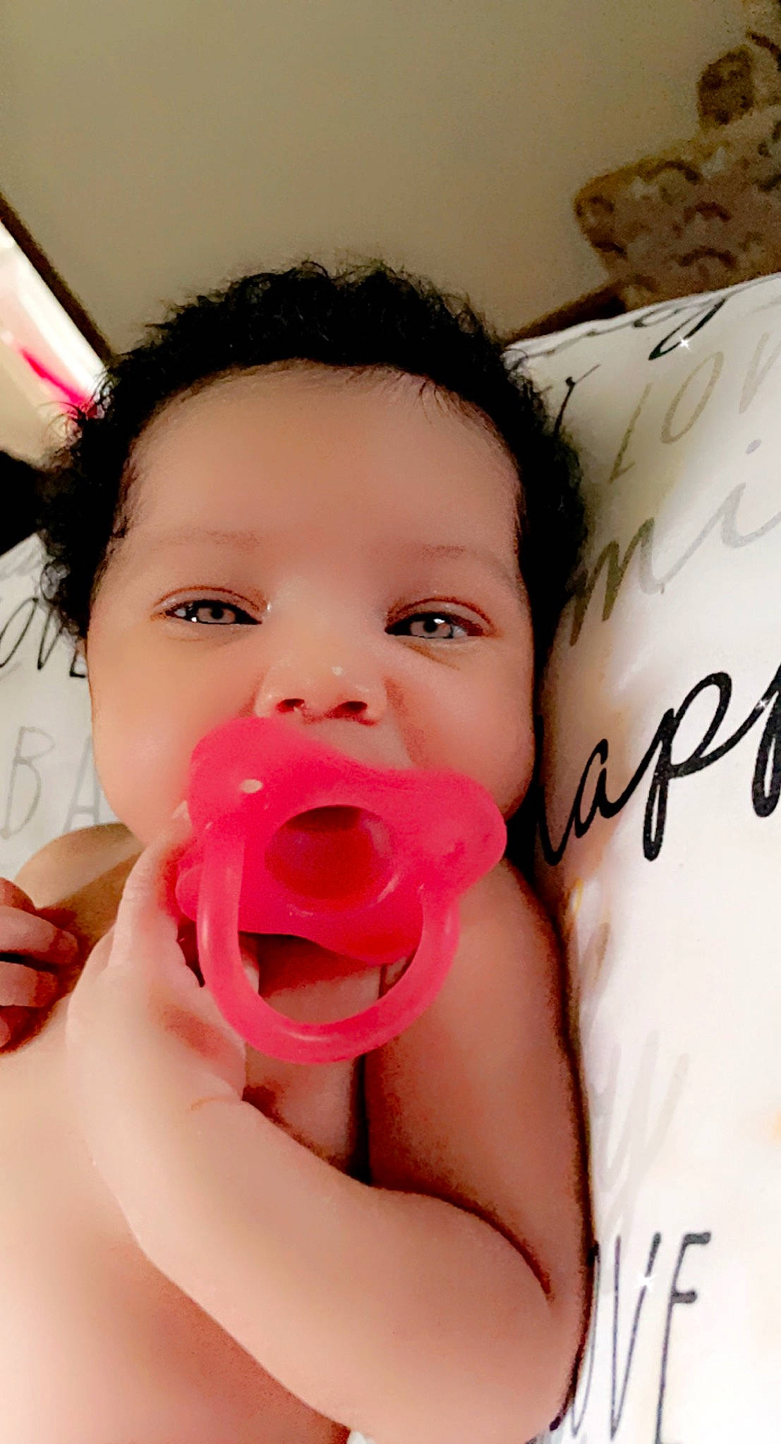 Isis joined the competition — help win amazing prizes! black_hair, cheek, chin, comfort, ear, eye, eyebrow, eyelash, face, finger, gesture, hairstyle, happy, head, lip, mouth, neck, nose, person, pink