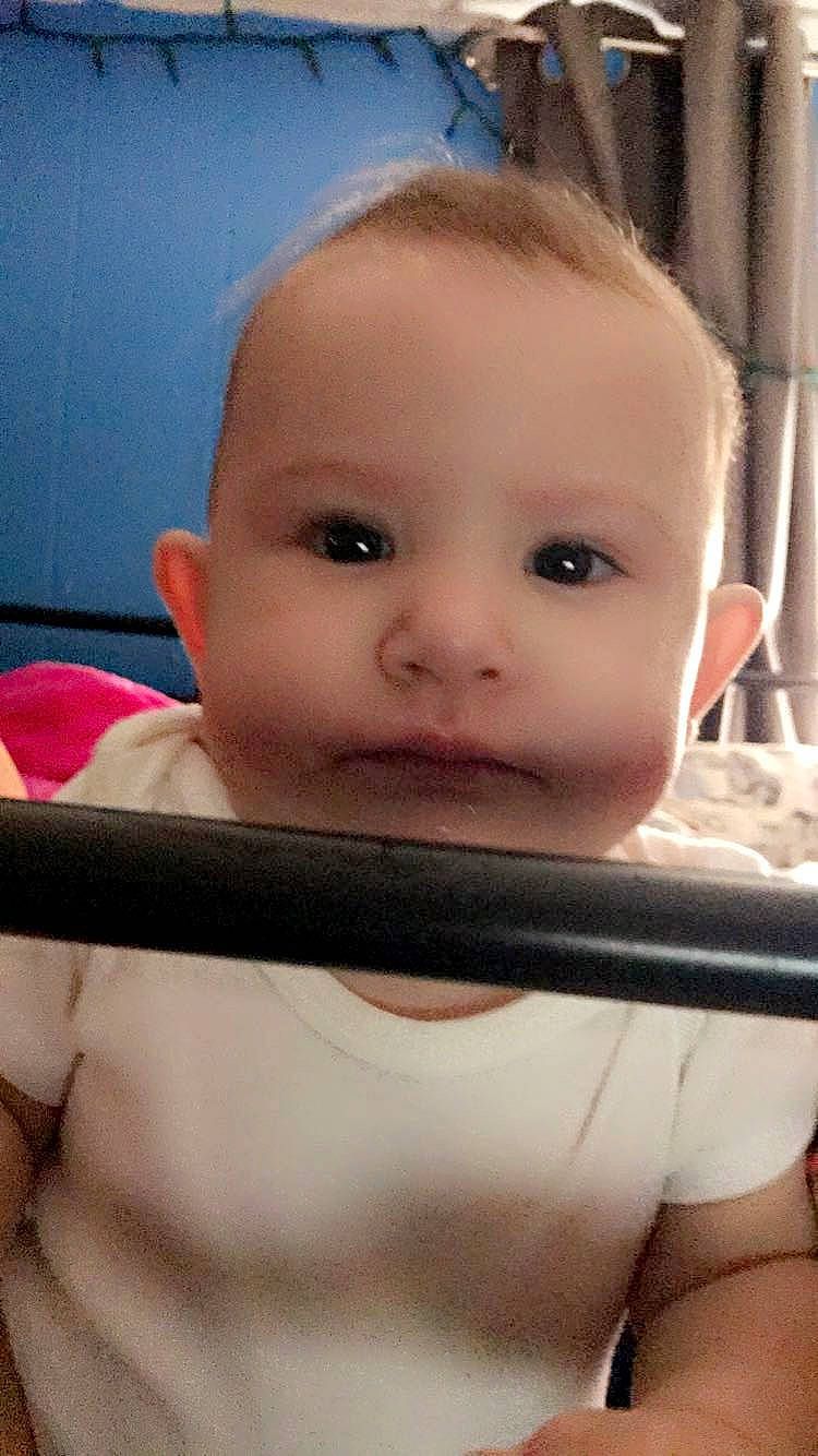 Heavenly Serenity Taber is registered to the contest to win money with this photo: baby, baby_toddler_clothing, cheek, chest, chin, ear, eye, eyebrow, eyelash, forehead, gesture, hairstyle, iris, lip, mouth, no_expression, nose, person, skin, smile