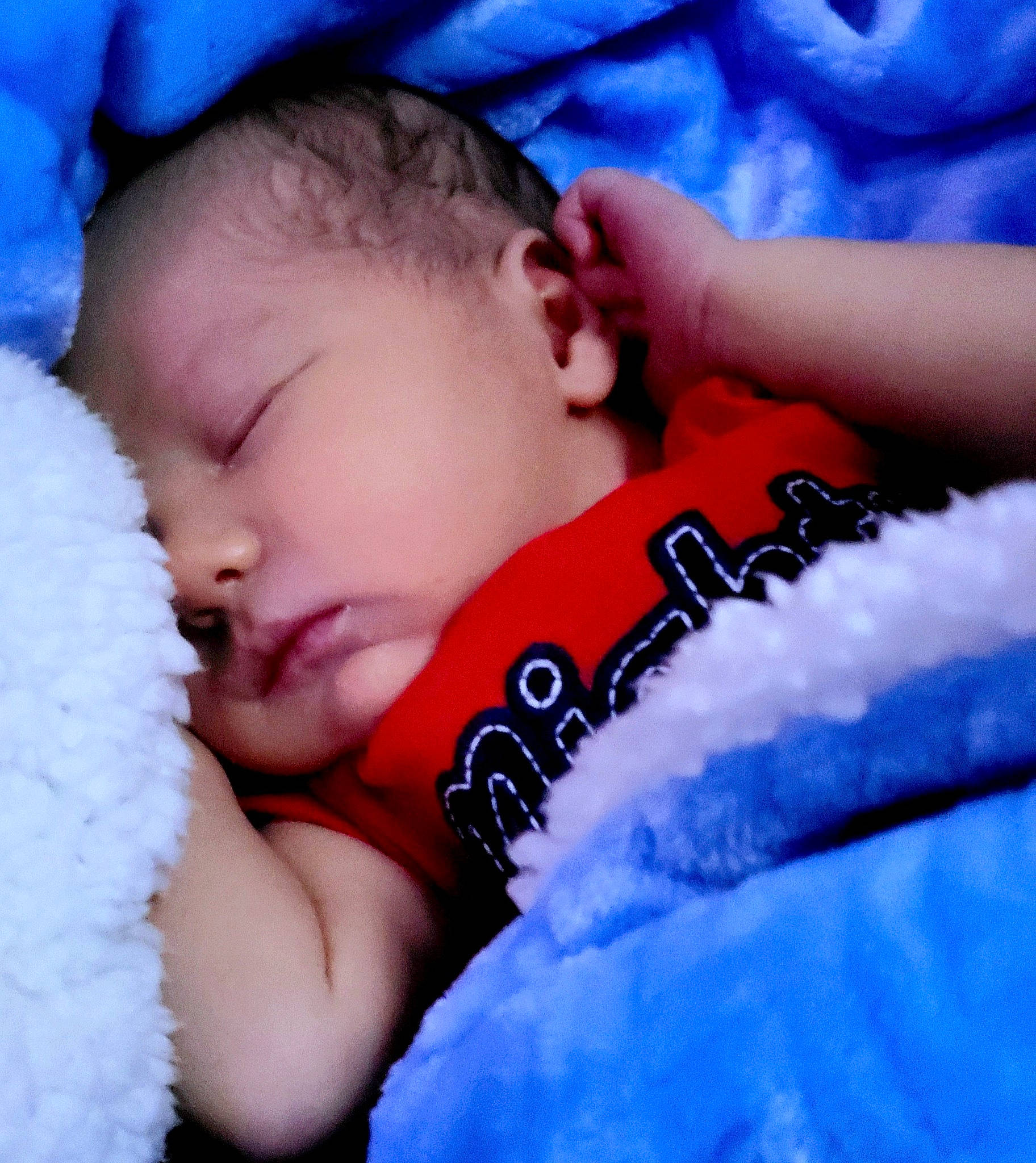 Dustin Travis joined the competition — help win amazing prizes! baby, baby_sleeping, bedtime, blue, cheek, child, eye, face, hand, head, lip, mouth, nap, nose, person, skin, sleep, toddler